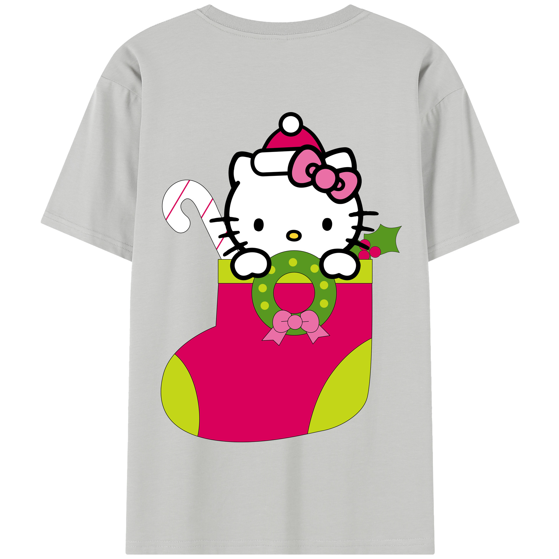 （画像用） Hello Kitty ハローキティ 綿100％半袖Tシャツ（背面プリント）