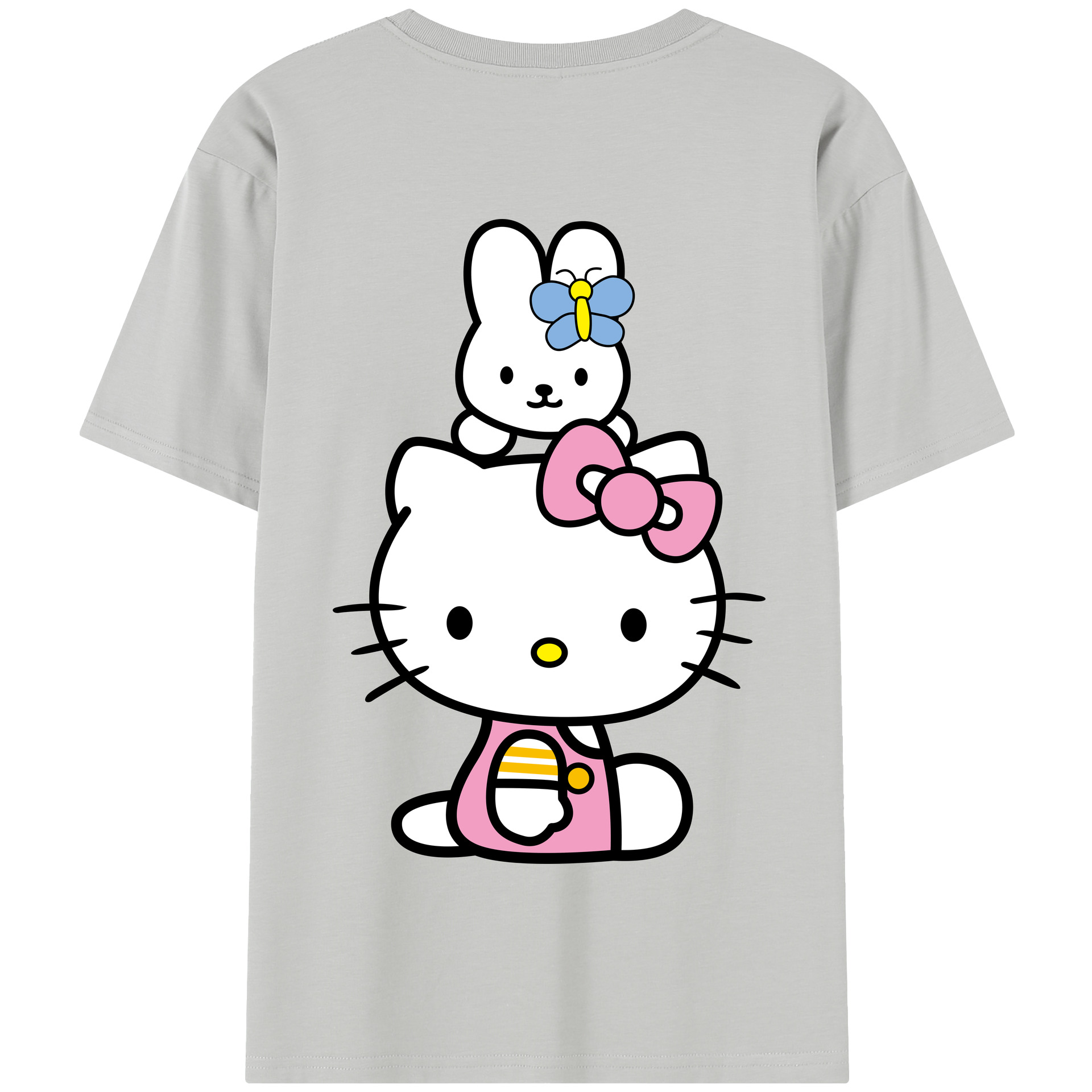 （画像用） Hello Kitty ハローキティ 綿100％半袖Tシャツ（背面プリント）