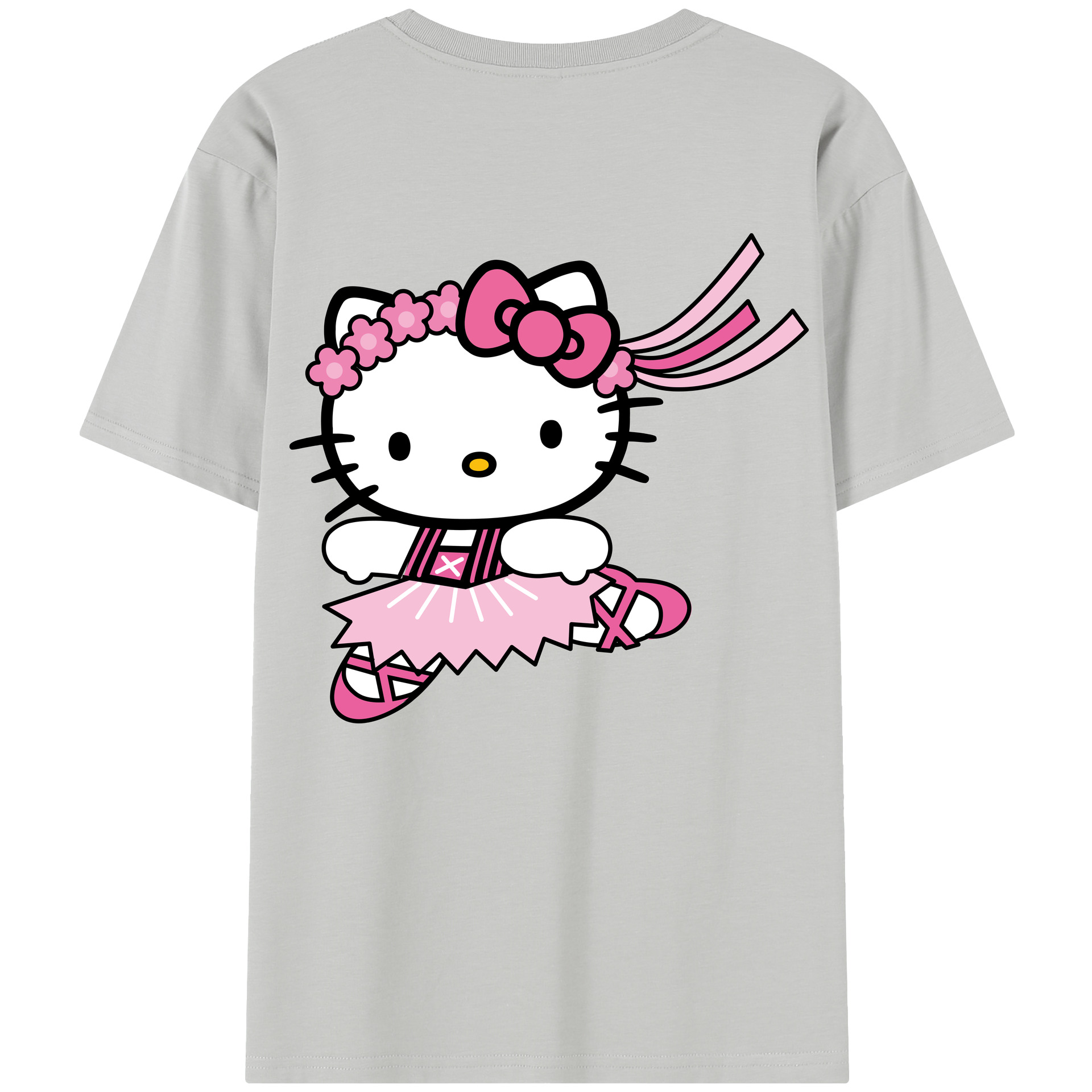 （画像用） Hello Kitty ハローキティ 綿100％半袖Tシャツ（背面プリント）