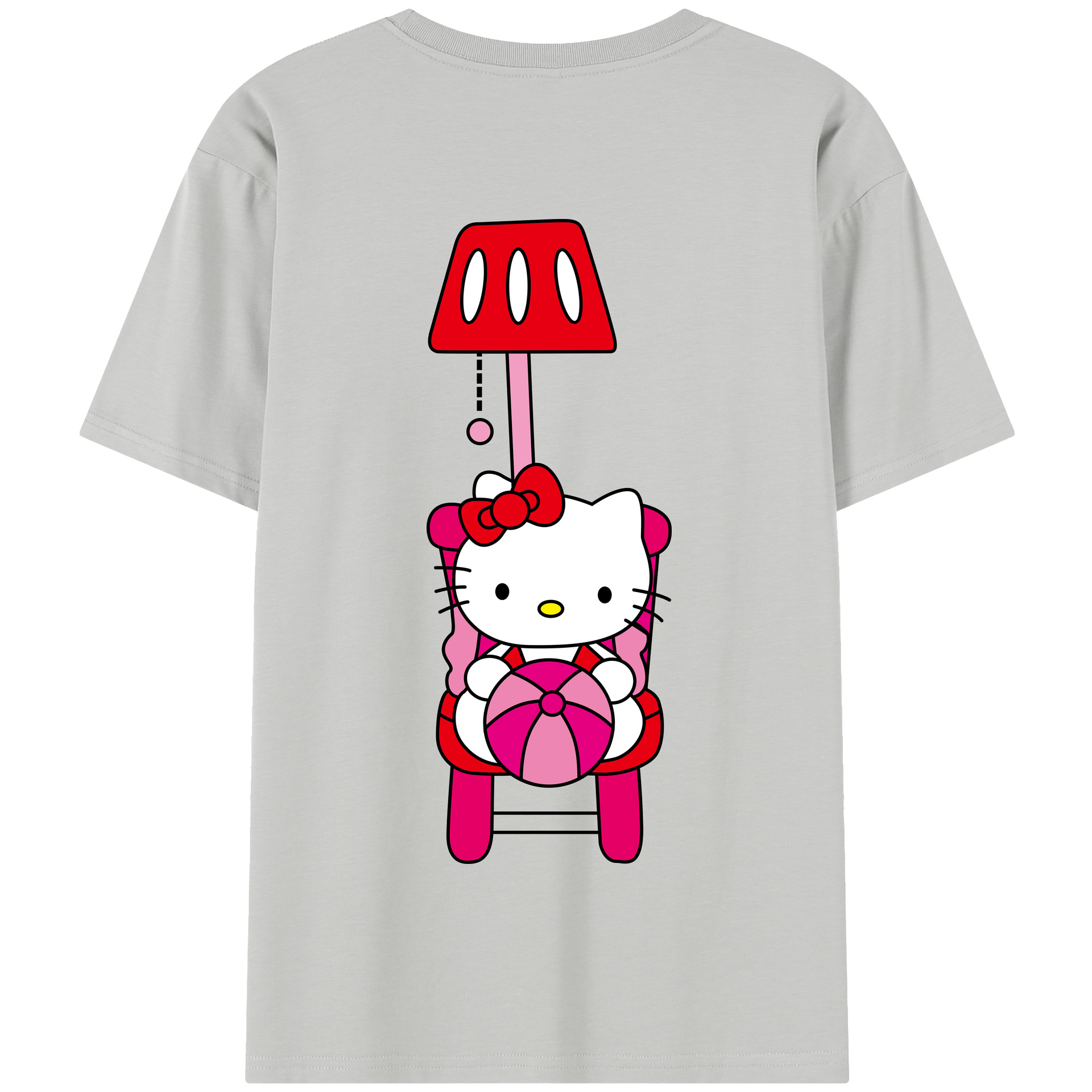 （画像用） Hello Kitty ハローキティ 綿100％半袖Tシャツ（背面プリント）