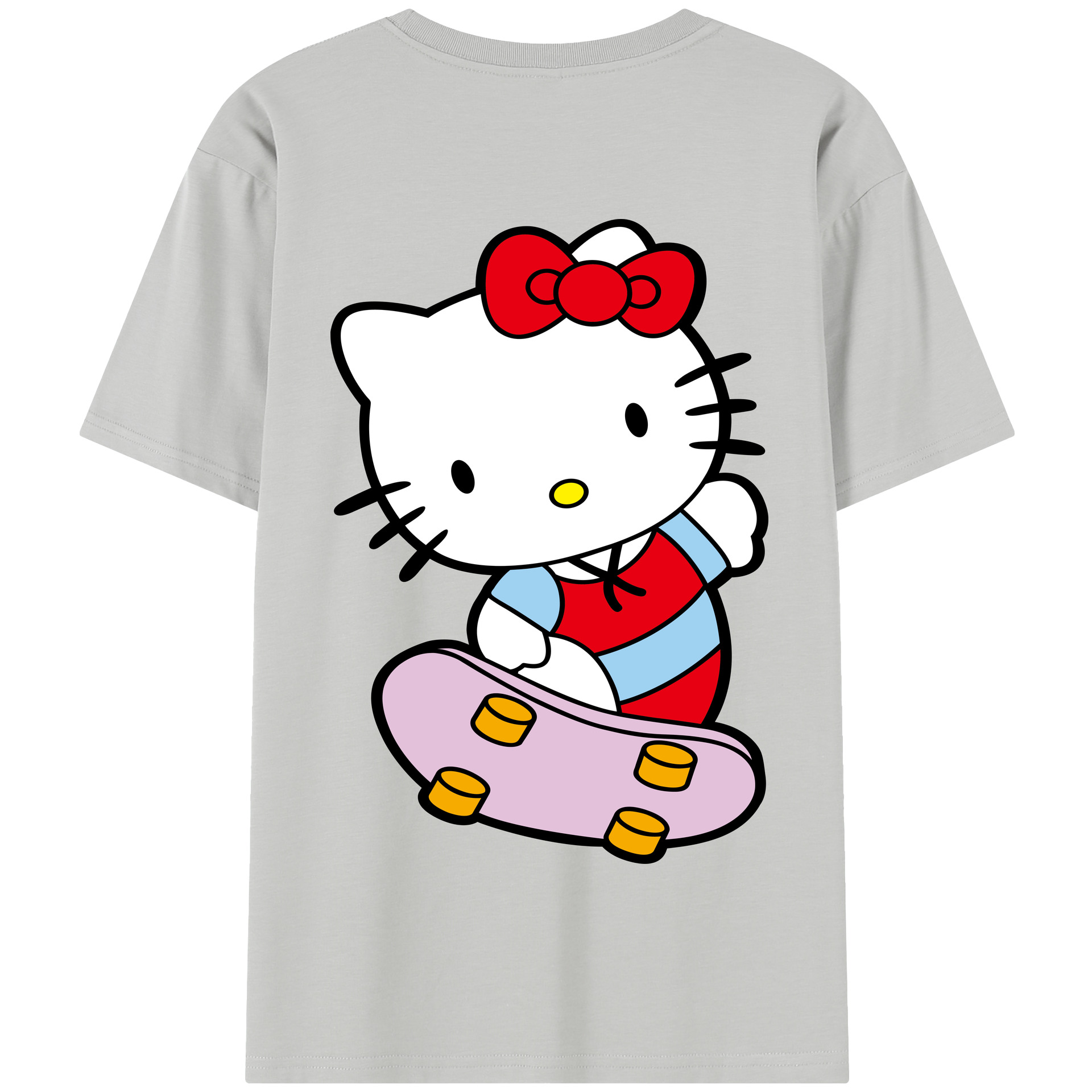 （画像用） Hello Kitty ハローキティ 綿100％半袖Tシャツ（背面プリント）