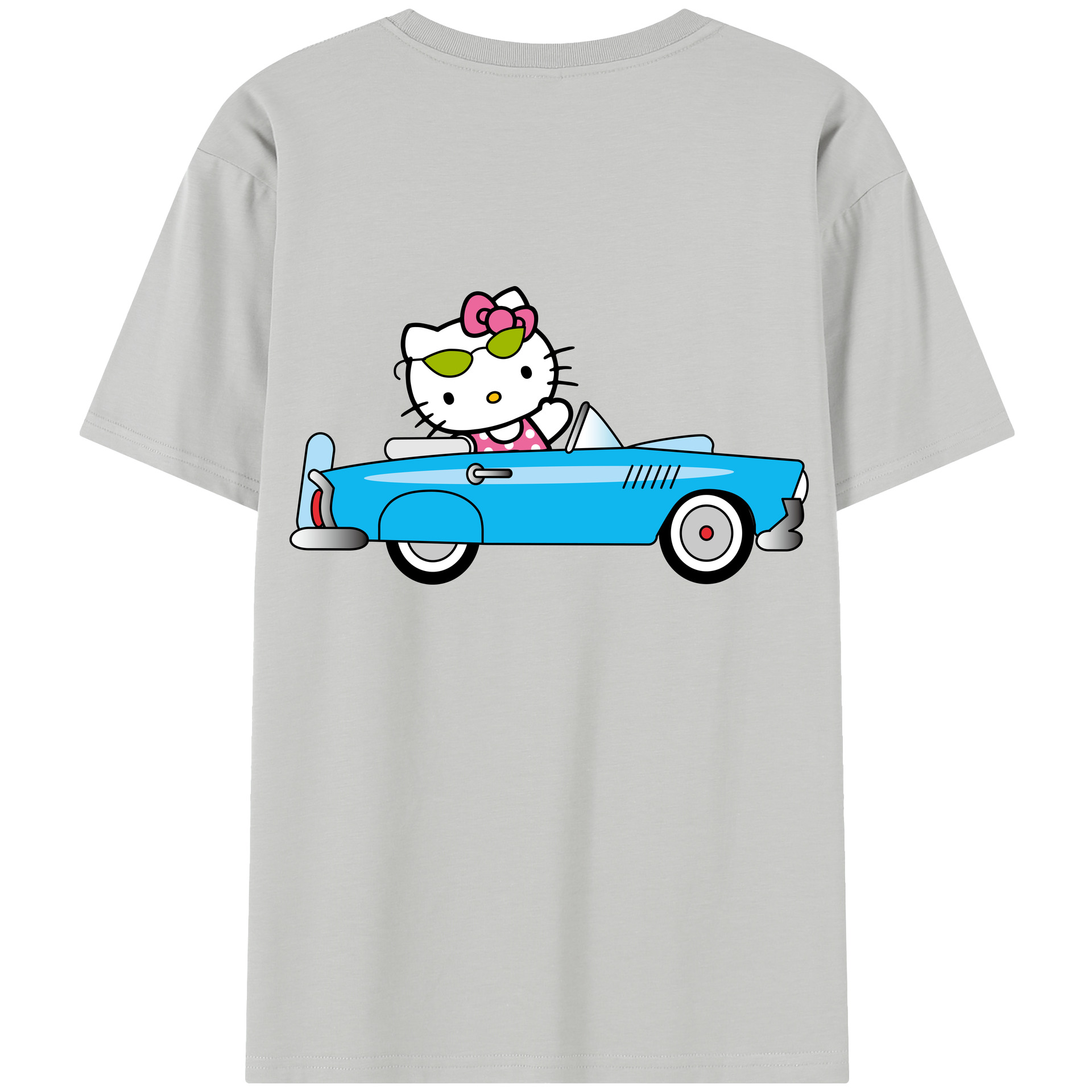 （画像用） Hello Kitty ハローキティ 綿100％半袖Tシャツ（背面プリント）