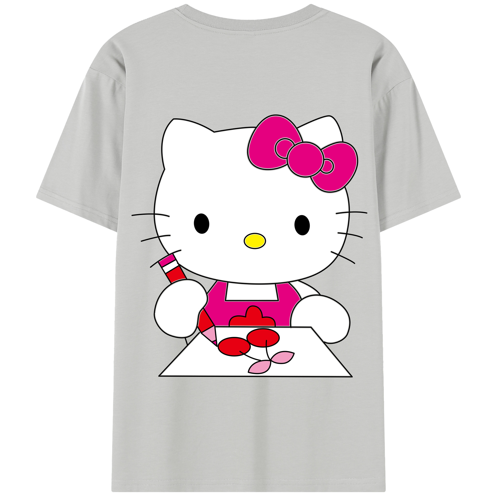 （画像用） Hello Kitty ハローキティ 綿100％半袖Tシャツ（背面プリント）