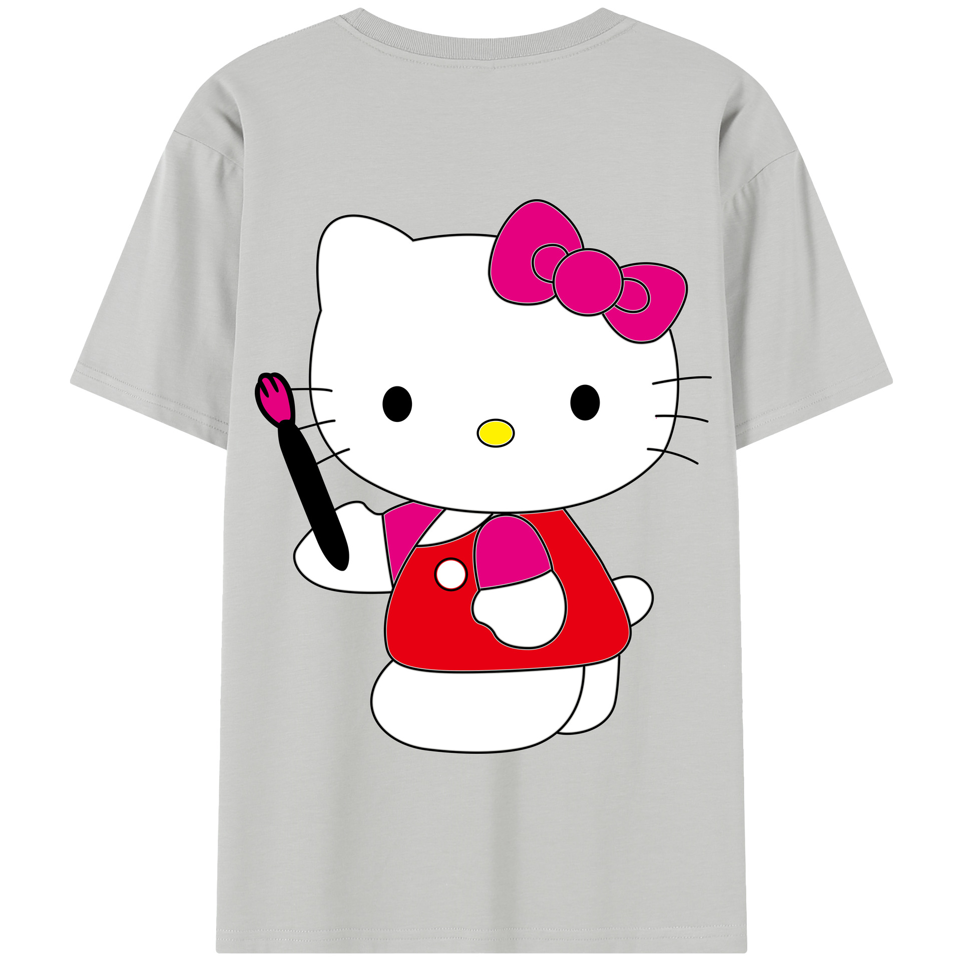 （画像用） Hello Kitty ハローキティ 綿100％半袖Tシャツ（背面プリント）
