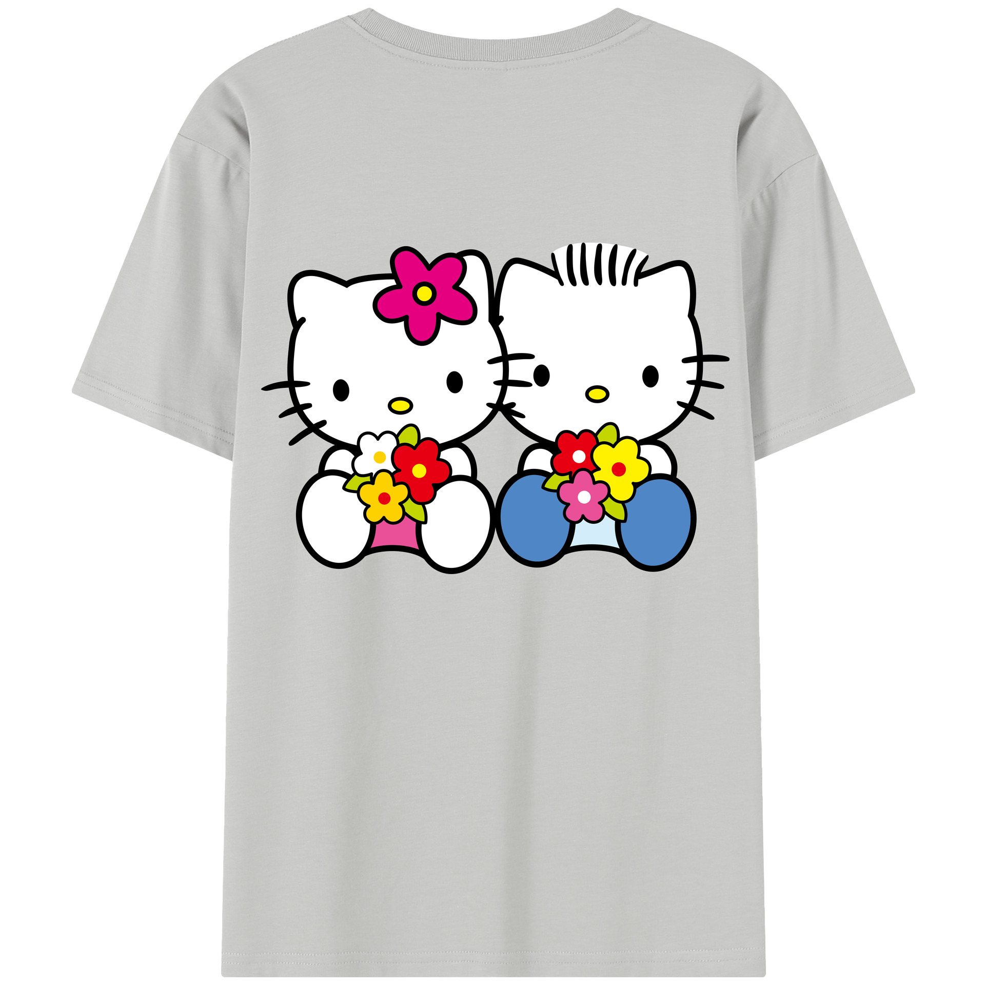 （画像用） Hello Kitty ハローキティ 綿100％半袖Tシャツ（背面プリント）