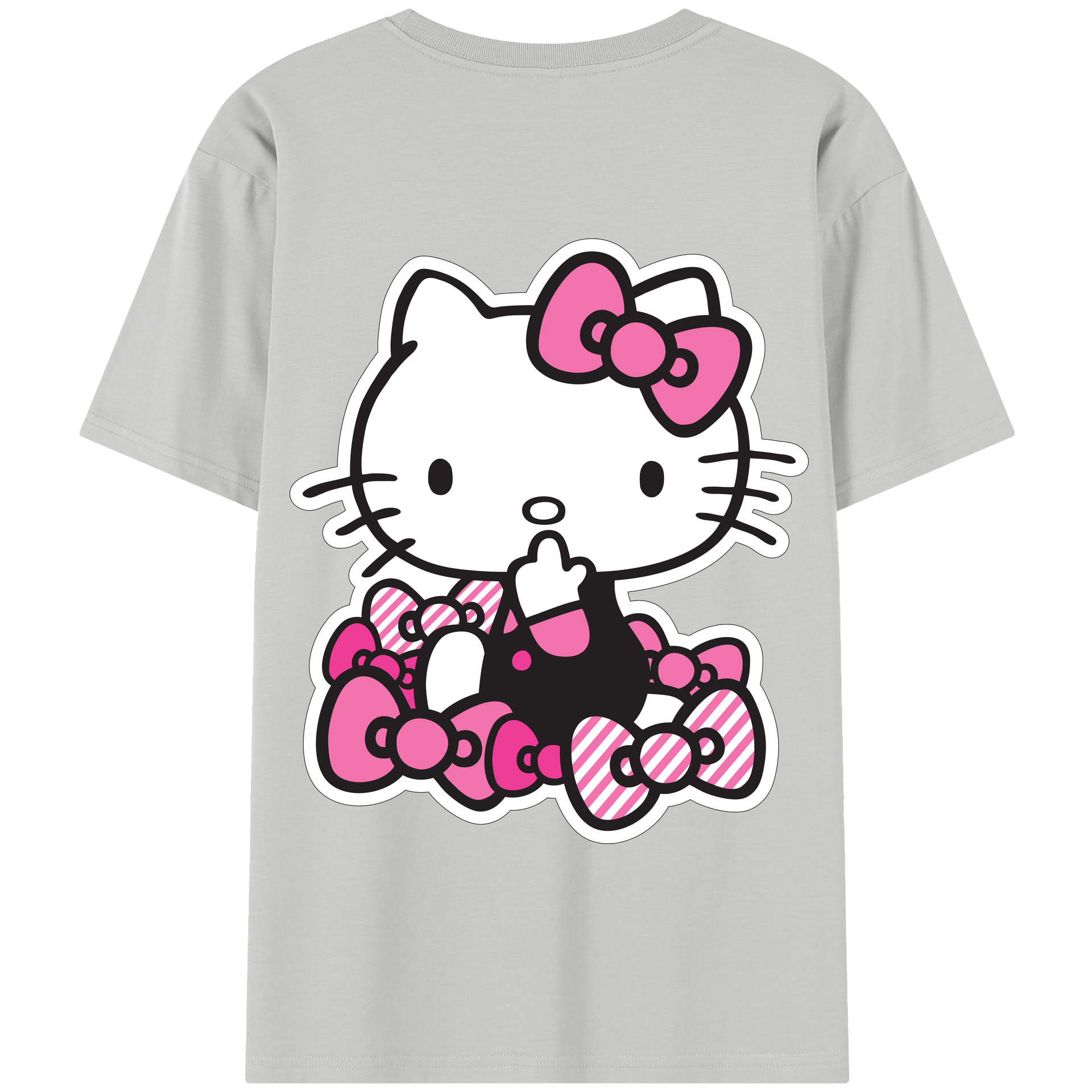 （画像用） Hello Kitty ハローキティ 綿100％半袖Tシャツ（背面プリント）