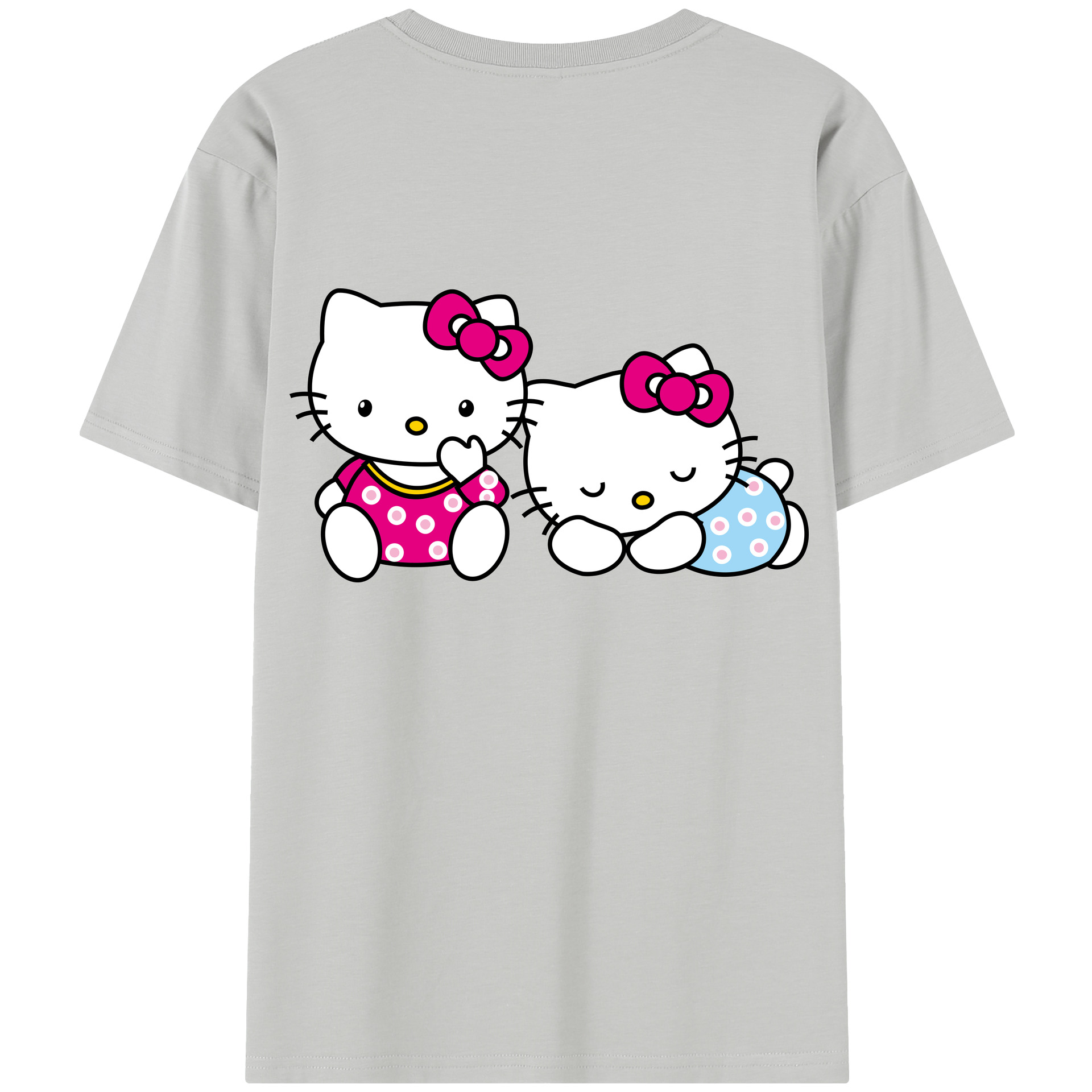 （画像用） Hello Kitty ハローキティ 綿100％半袖Tシャツ（背面プリント）