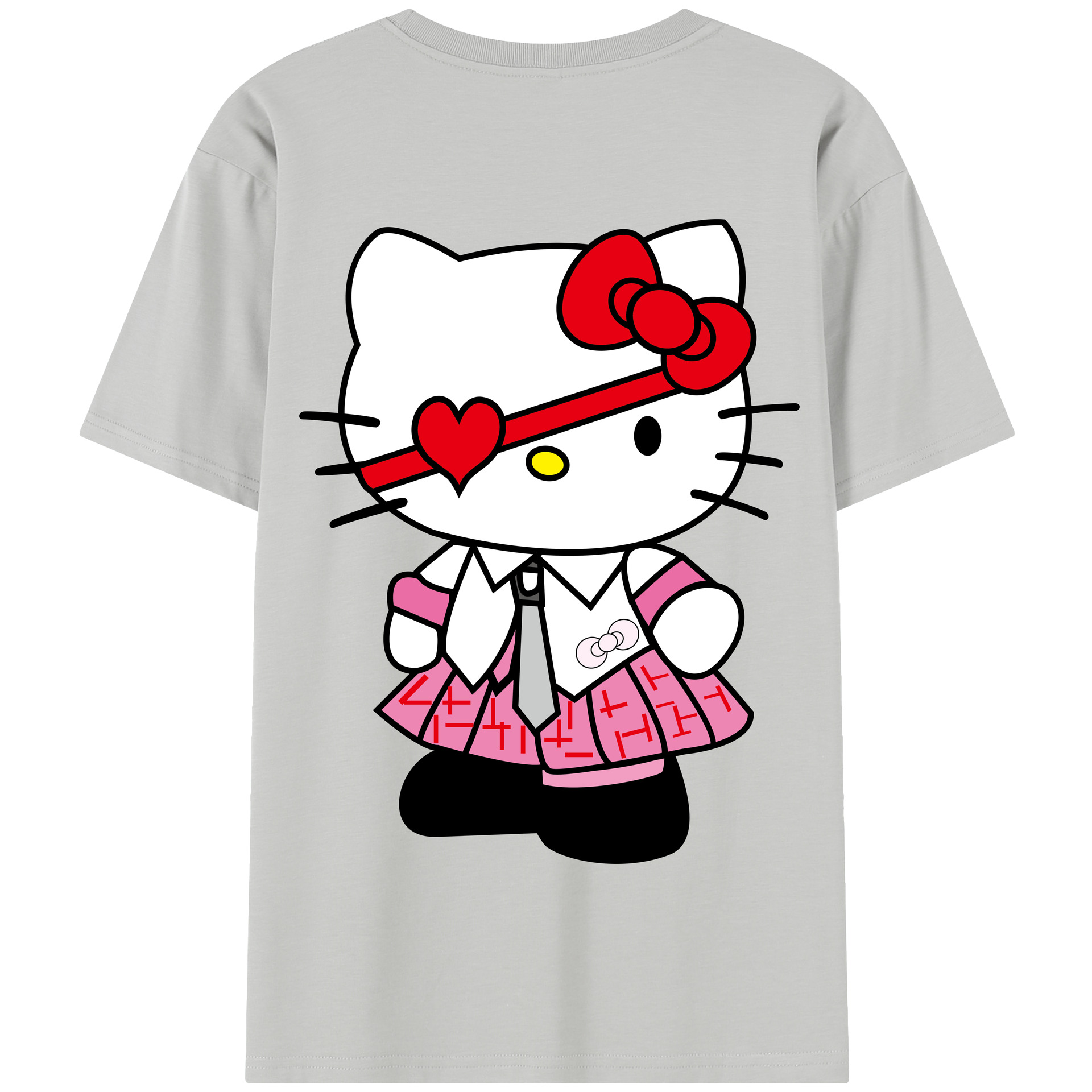 （画像用） Hello Kitty ハローキティ 綿100％半袖Tシャツ（背面プリント）