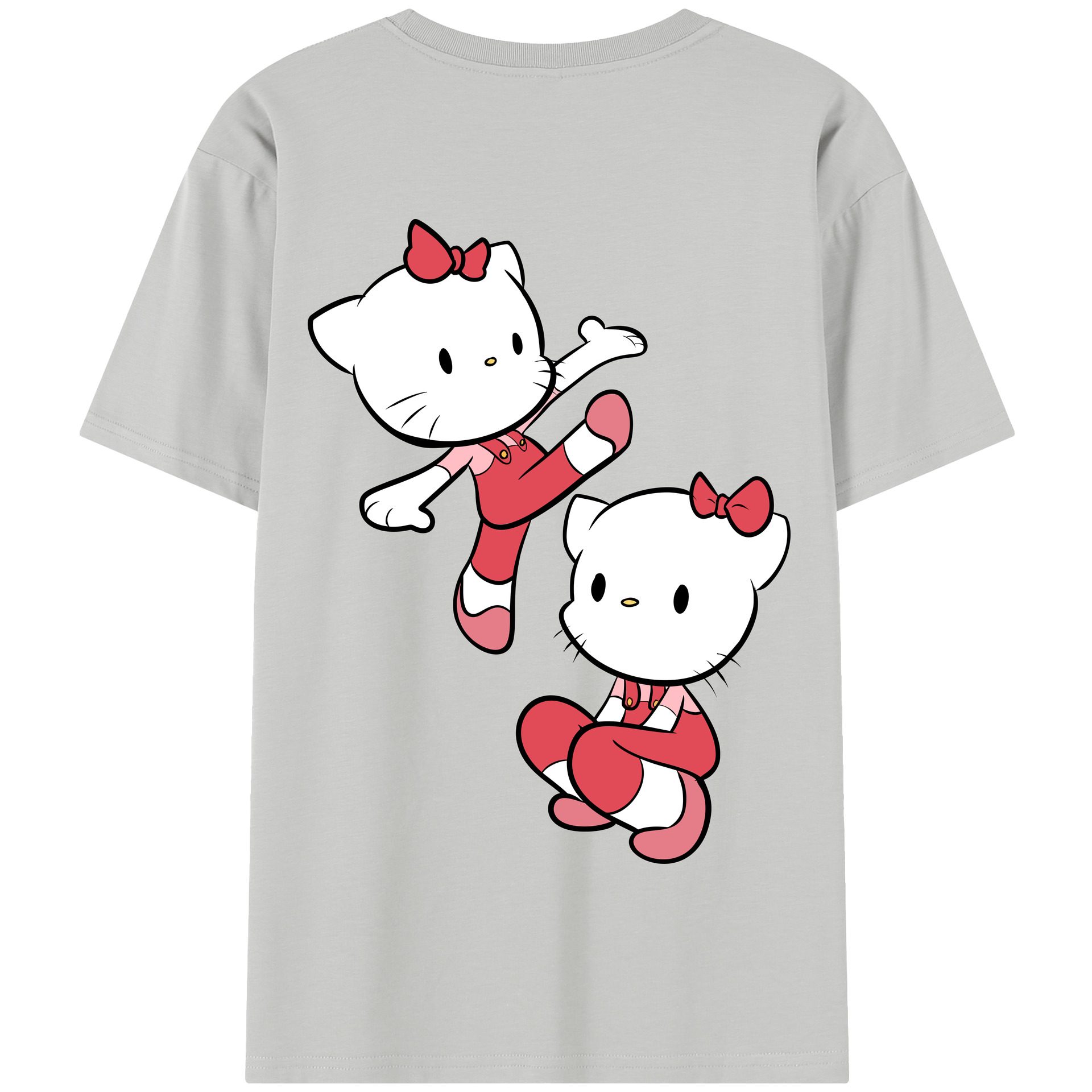 （画像用） Hello Kitty ハローキティ 綿100％半袖Tシャツ（背面プリント）