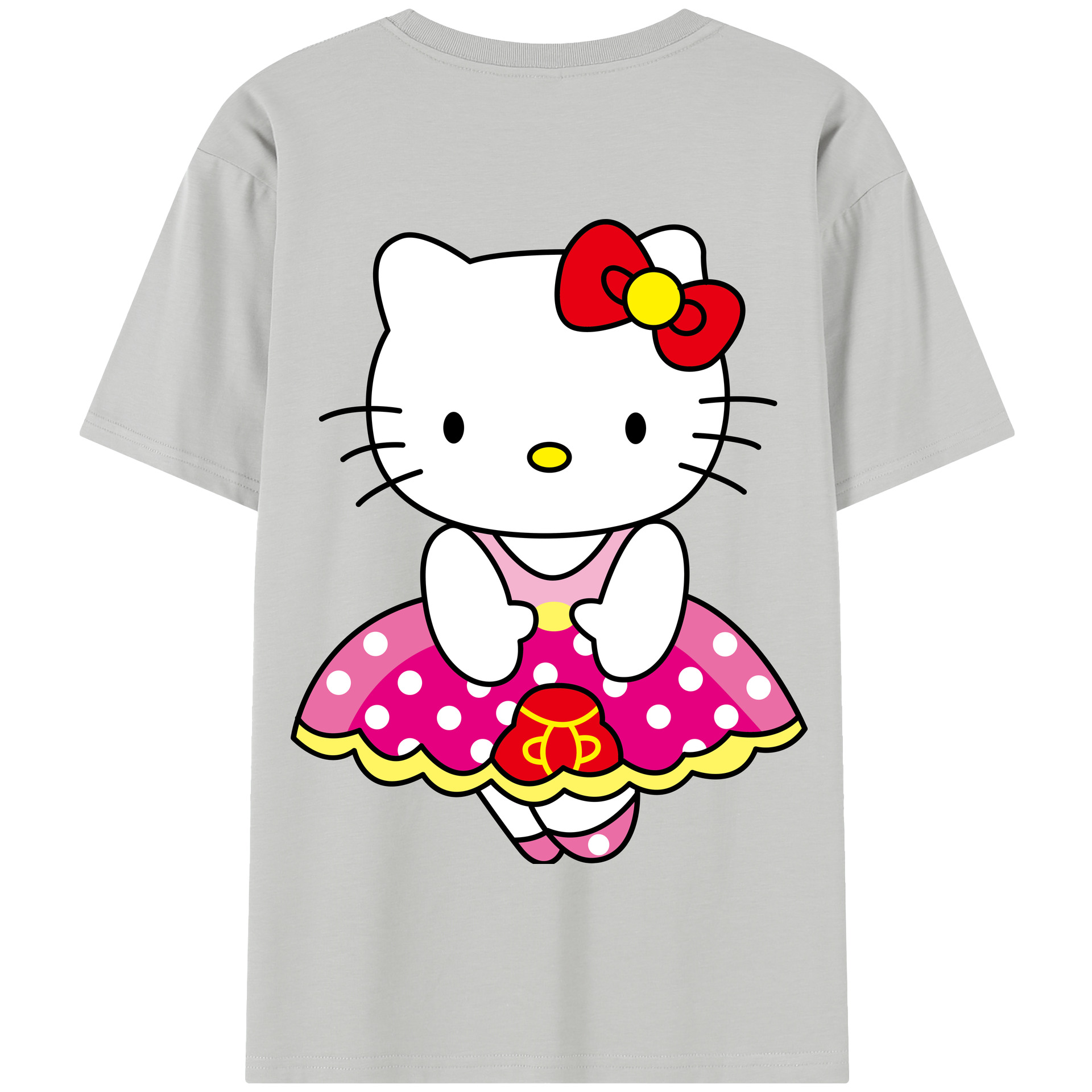 （画像用） Hello Kitty ハローキティ 綿100％半袖Tシャツ（背面プリント）