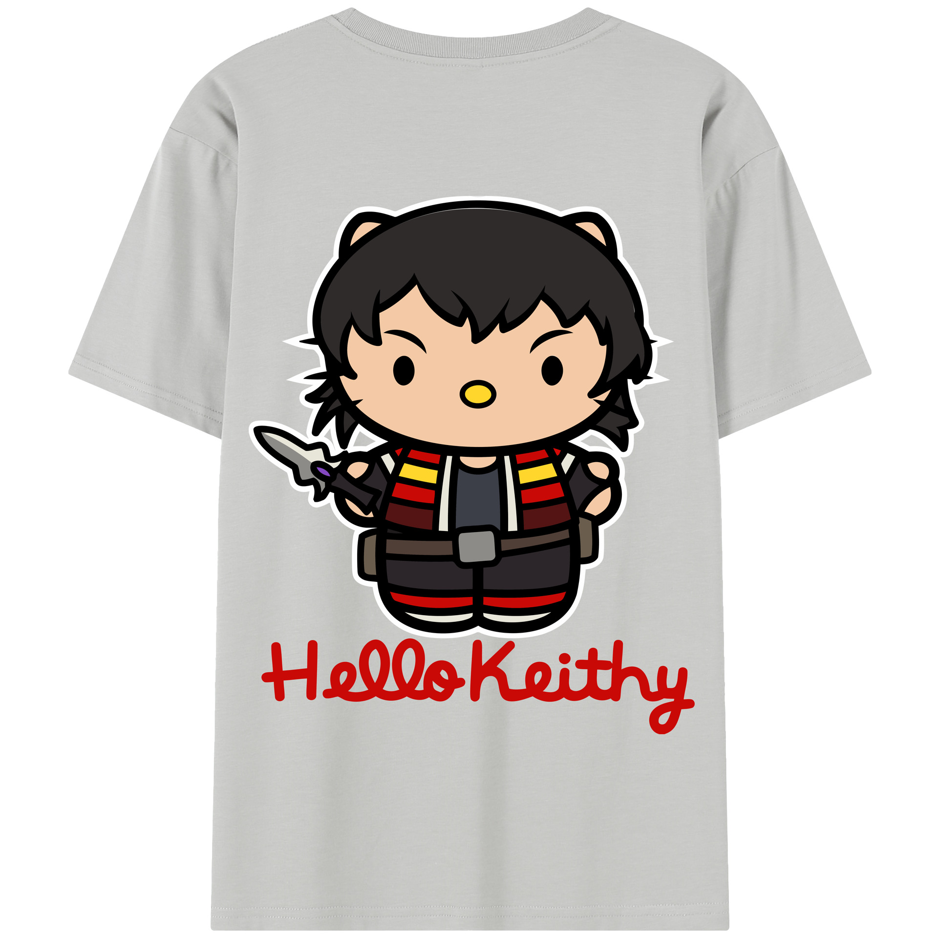 （画像用） Hello Kitty ハローキティ 綿100％半袖Tシャツ（背面プリント）