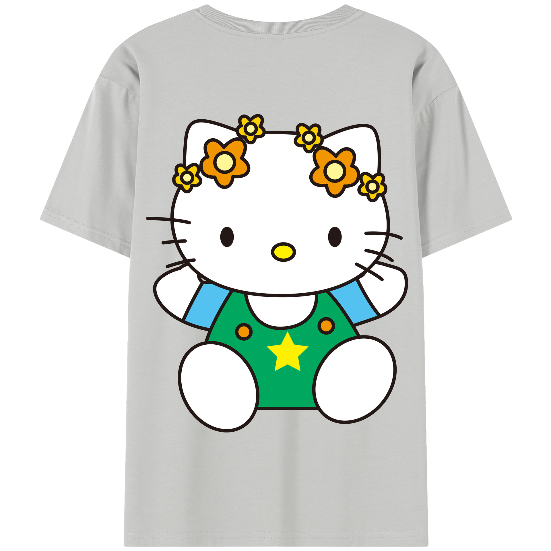 （画像用） Hello Kitty ハローキティ 綿100％半袖Tシャツ（背面プリント）