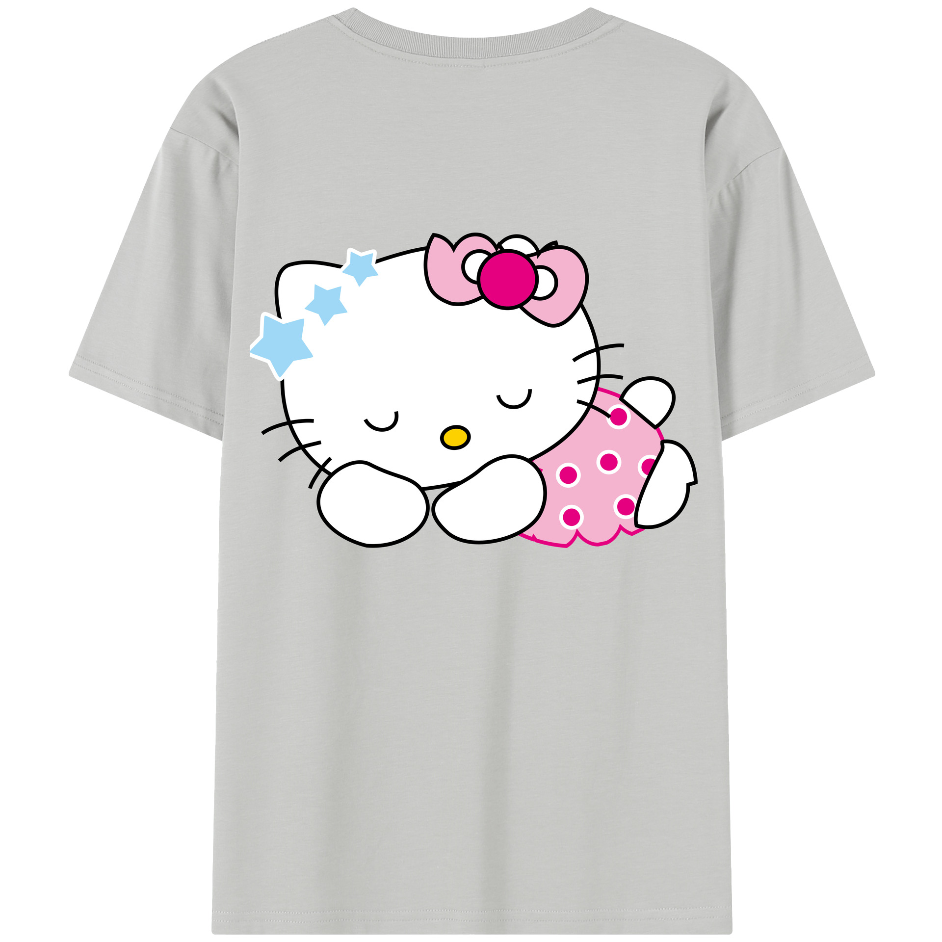 （画像用） Hello Kitty ハローキティ 綿100％半袖Tシャツ（背面プリント）