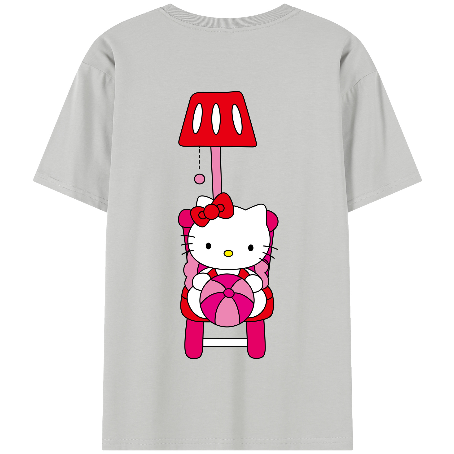 （画像用） Hello Kitty ハローキティ 綿100％半袖Tシャツ（背面プリント）