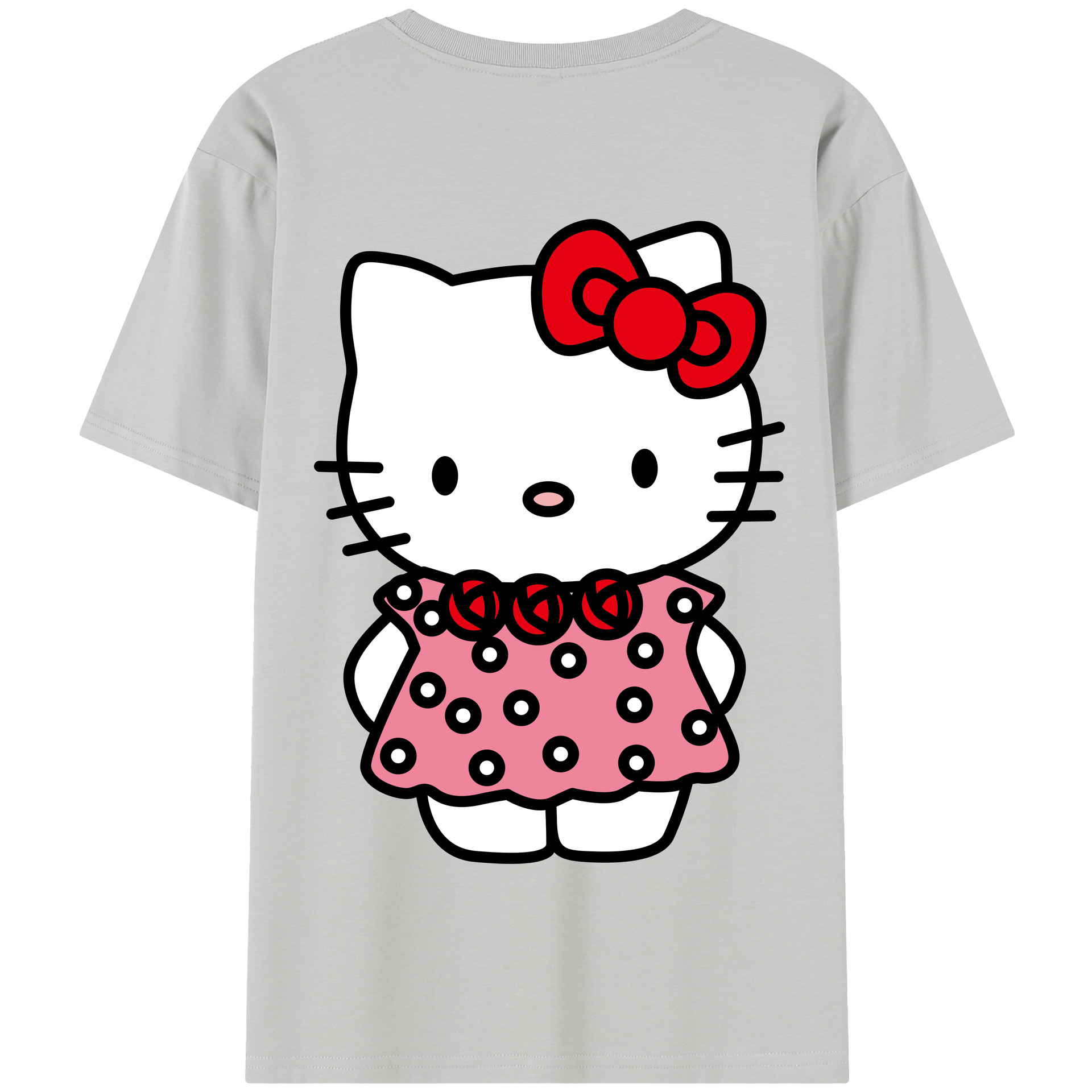 （画像用） Hello Kitty ハローキティ 綿100％半袖Tシャツ（背面プリント）