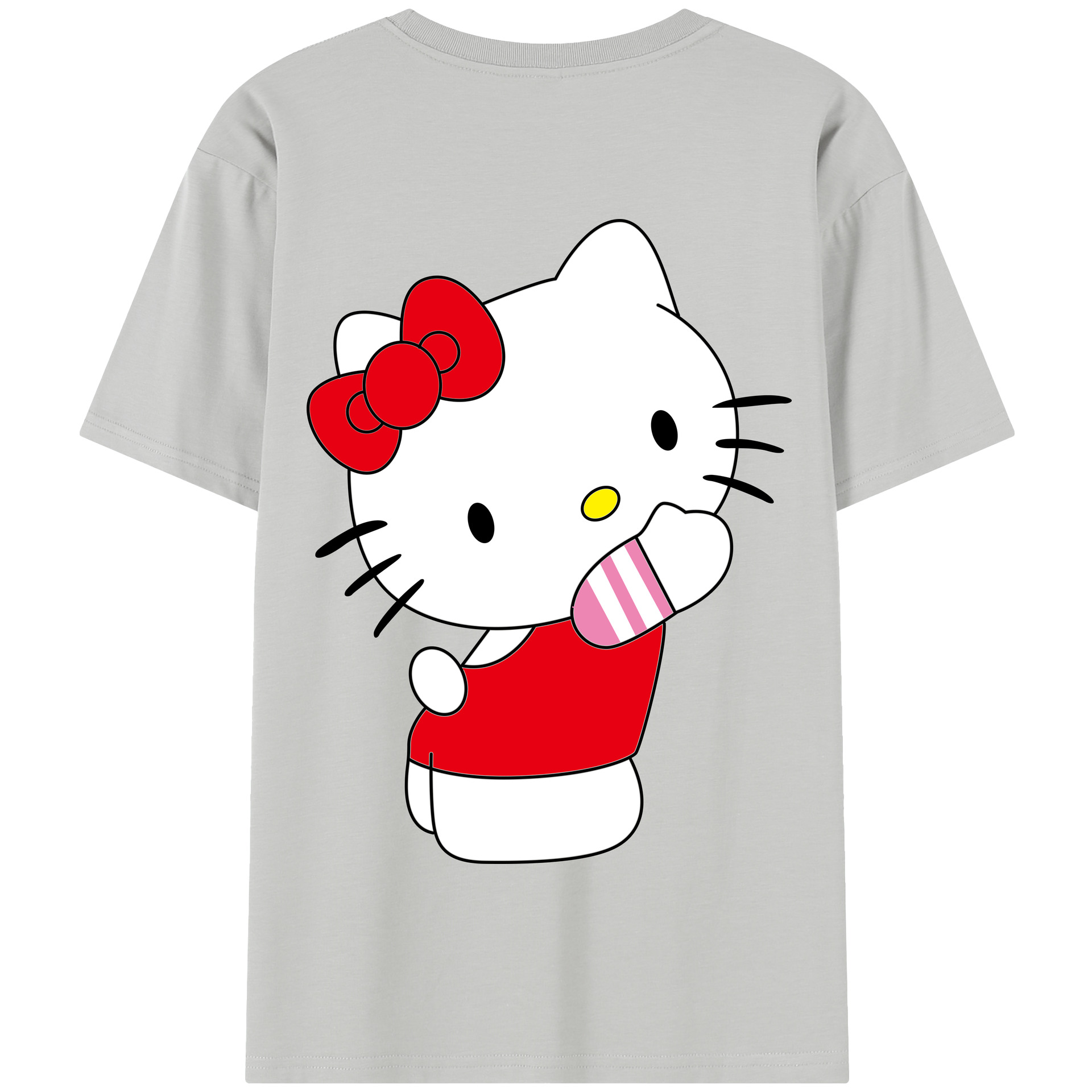 （画像用） Hello Kitty ハローキティ 綿100％半袖Tシャツ（背面プリント）