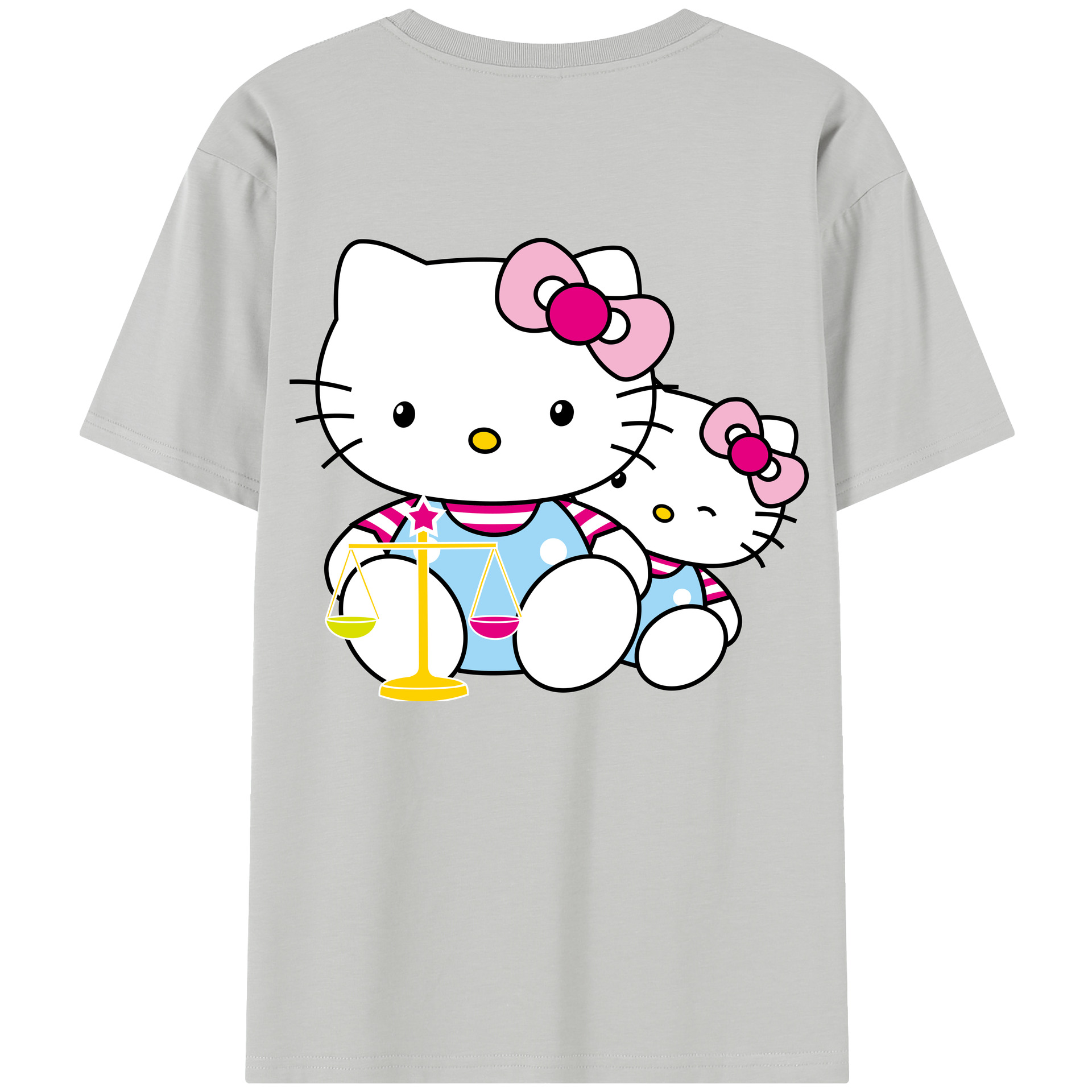 （画像用） Hello Kitty ハローキティ 綿100％半袖Tシャツ（背面プリント）