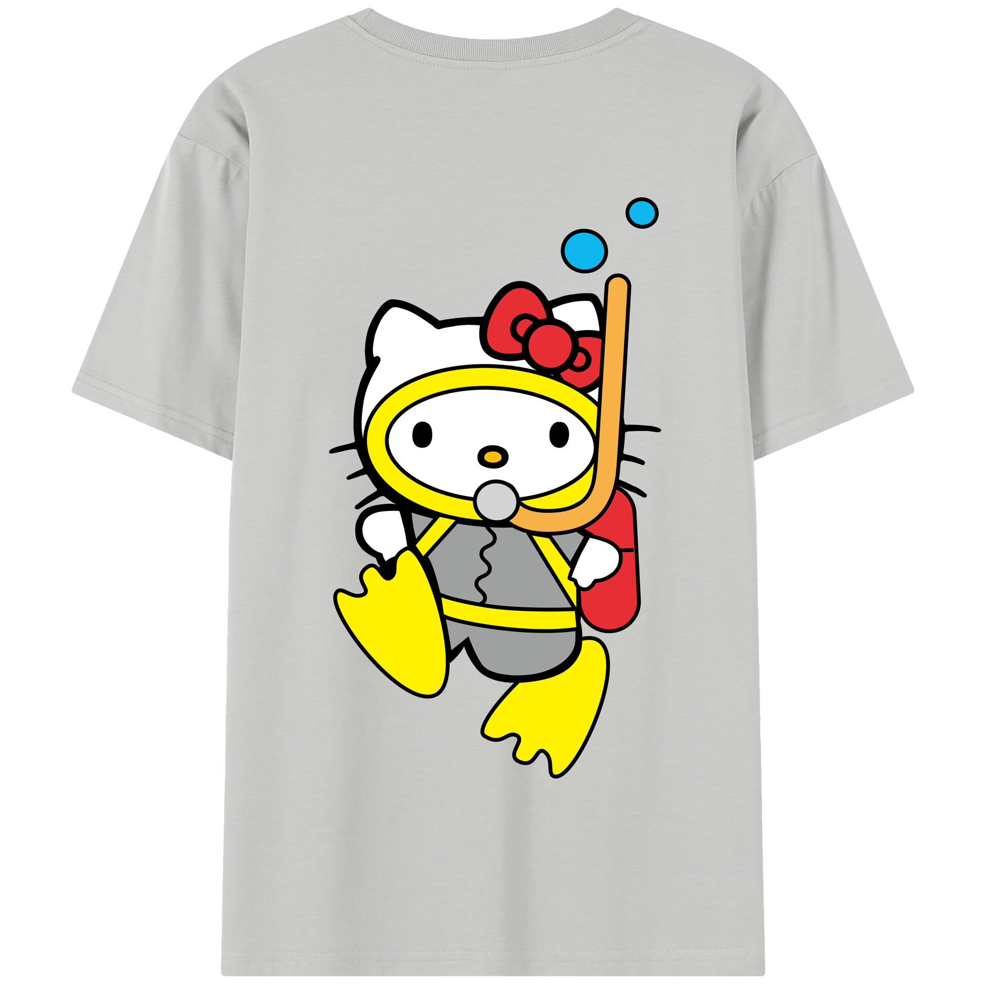 （画像用） Hello Kitty ハローキティ 綿100％半袖Tシャツ（背面プリント）