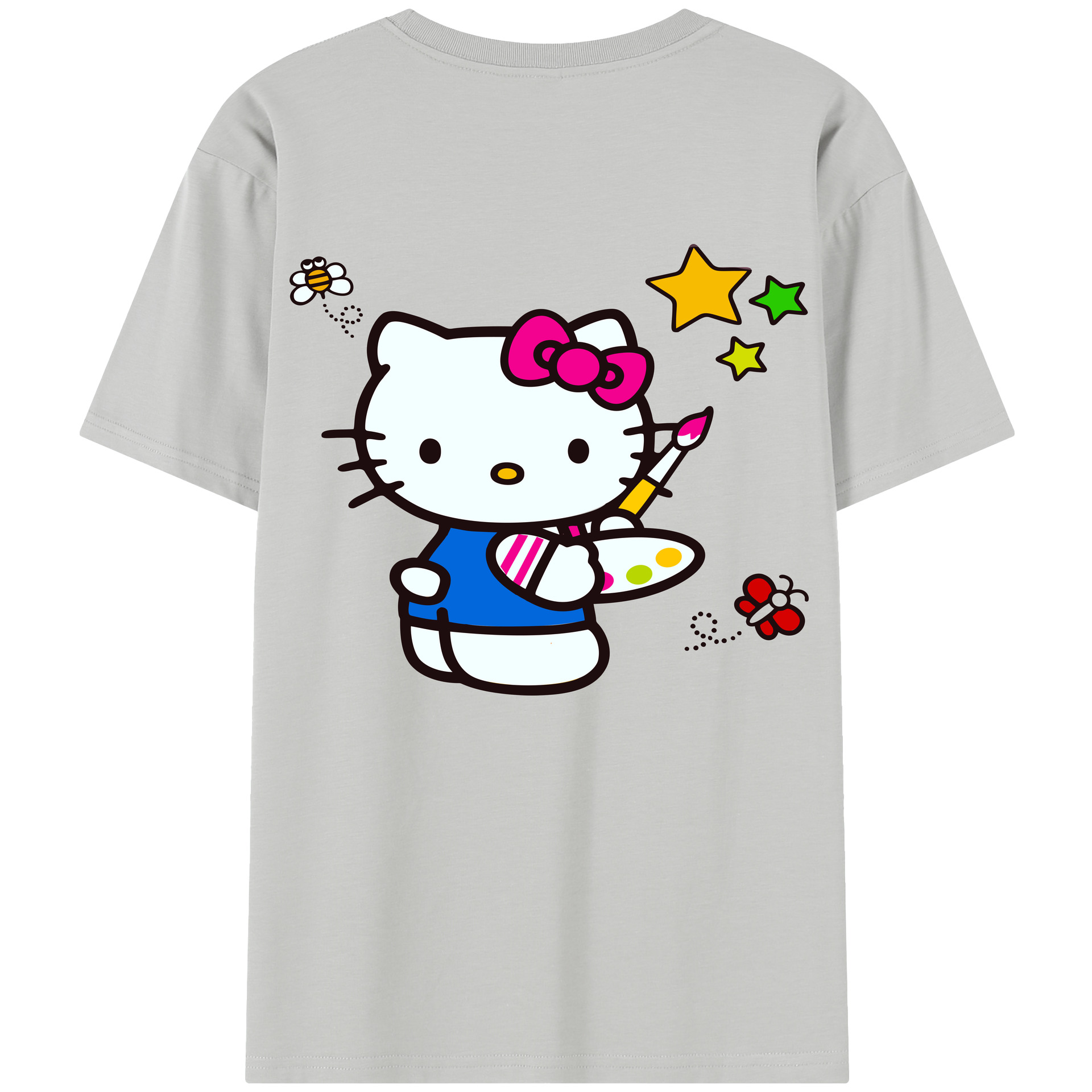 （画像用） Hello Kitty ハローキティ 綿100％半袖Tシャツ（背面プリント）
