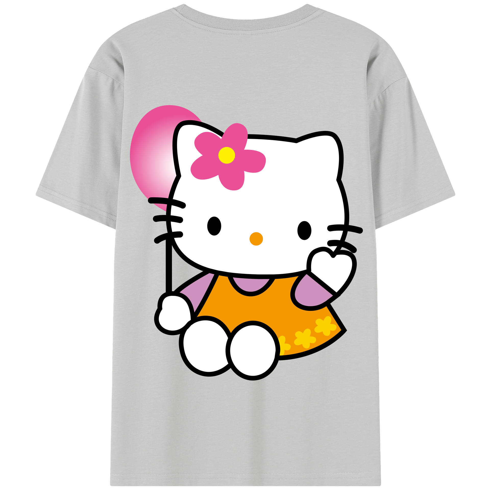 （画像用） Hello Kitty ハローキティ 綿100％半袖Tシャツ（背面プリント）