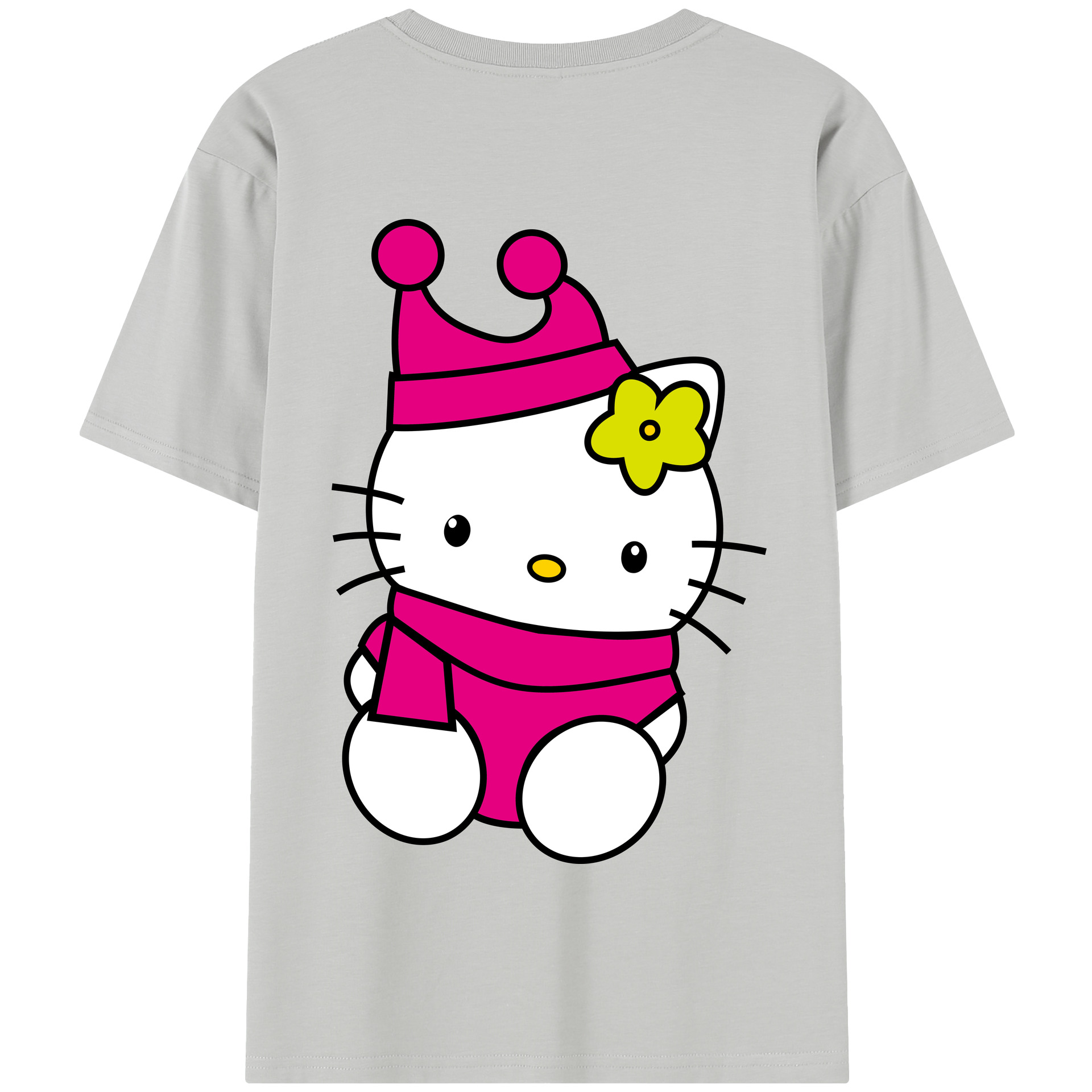 （画像用） Hello Kitty ハローキティ 綿100％半袖Tシャツ（背面プリント）
