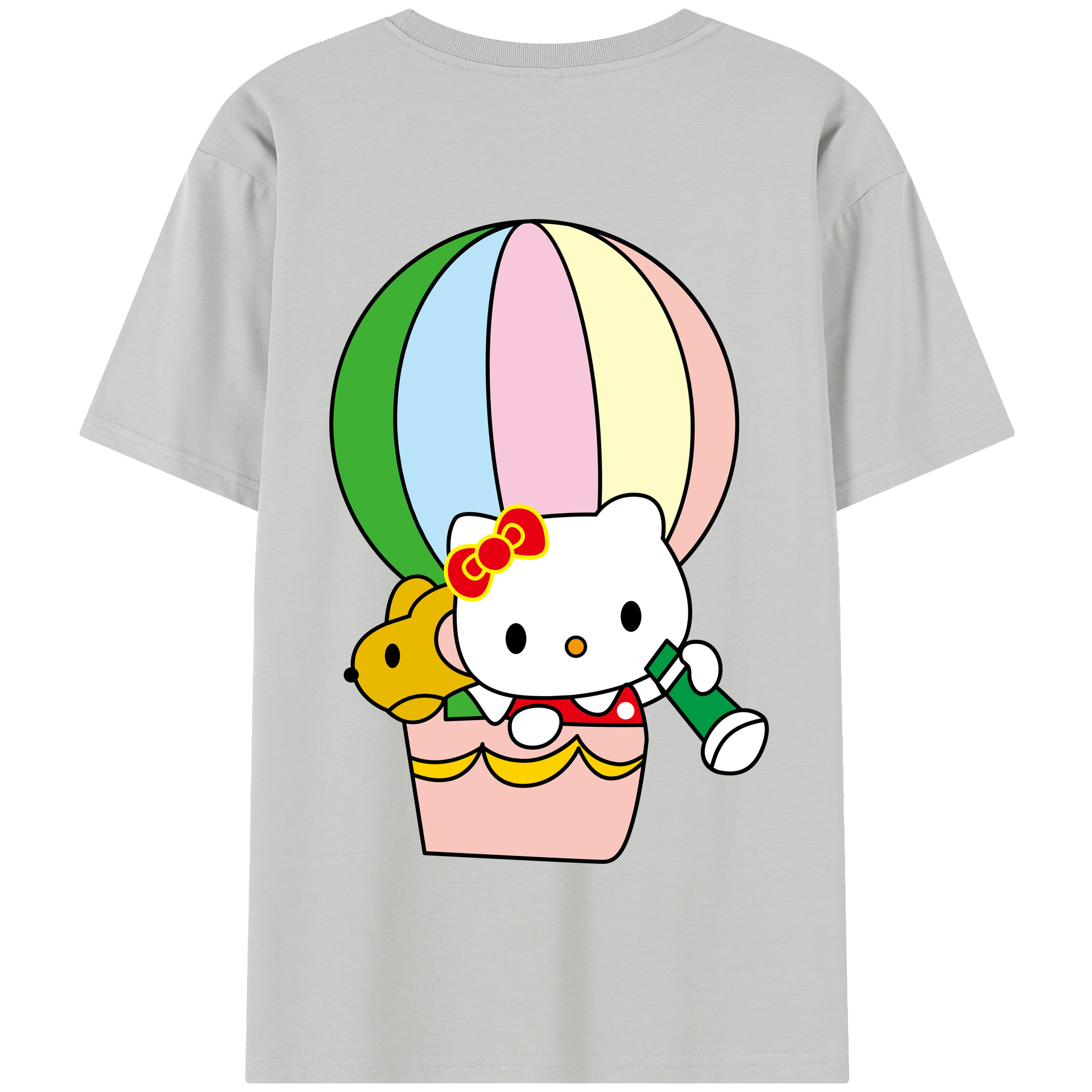 （画像用） Hello Kitty ハローキティ 綿100％半袖Tシャツ（背面プリント）