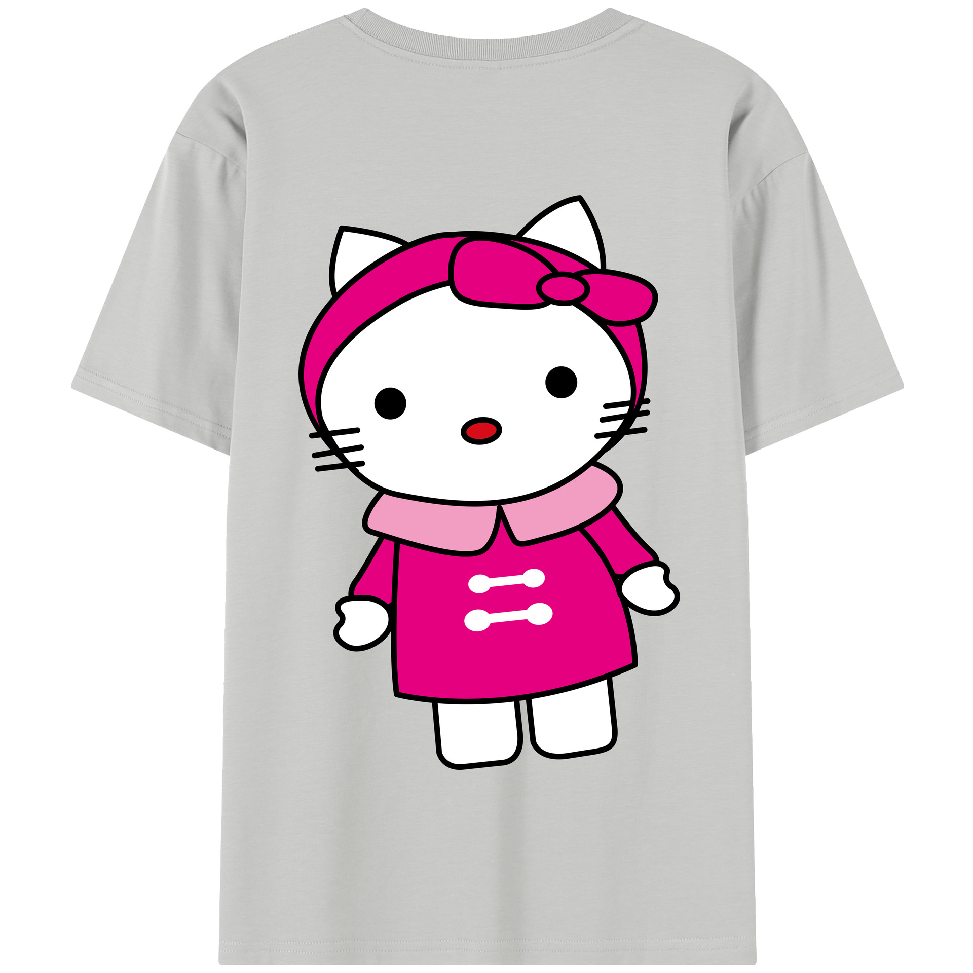 （画像用） Hello Kitty ハローキティ 綿100％半袖Tシャツ（背面プリント）