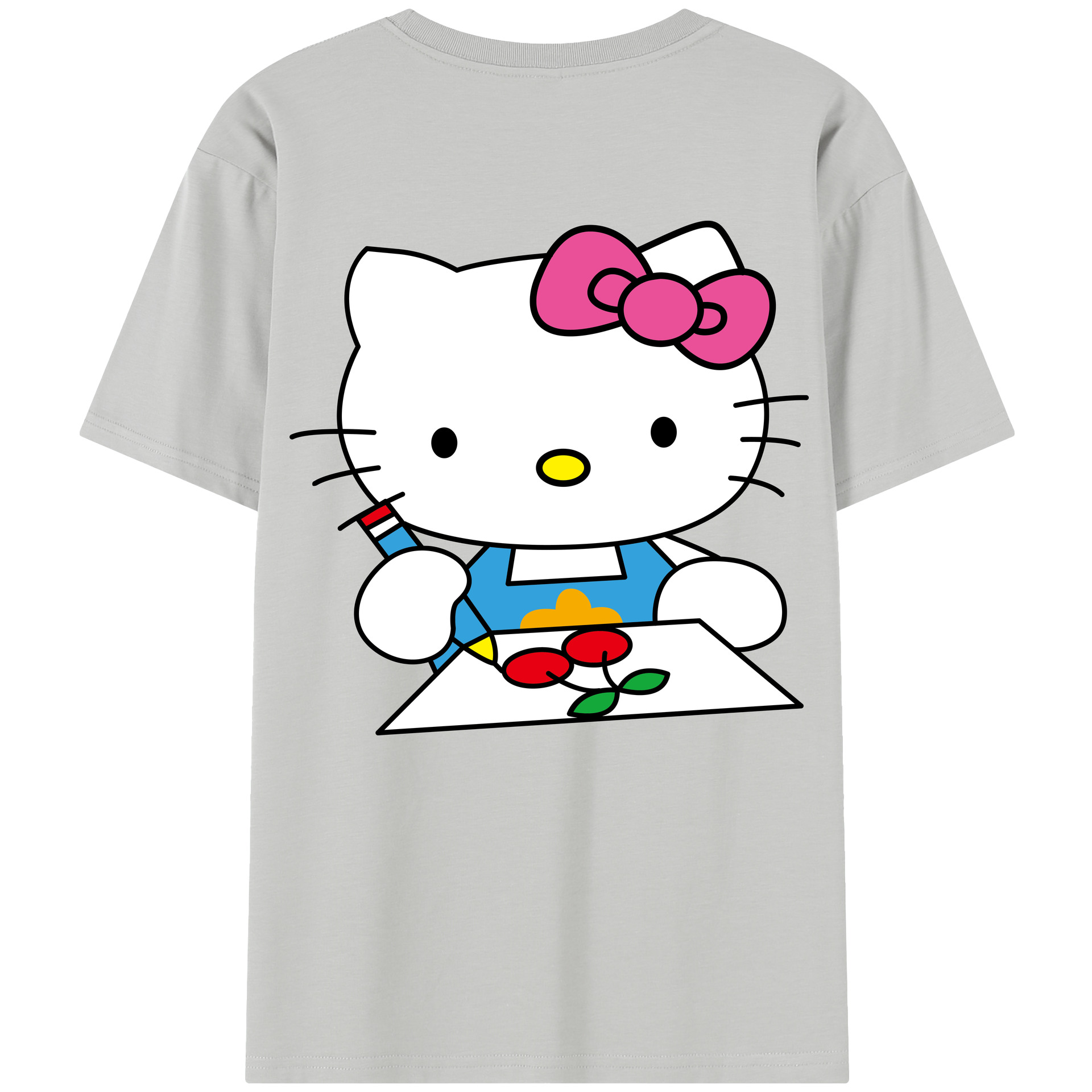 （画像用） Hello Kitty ハローキティ 綿100％半袖Tシャツ（背面プリント）