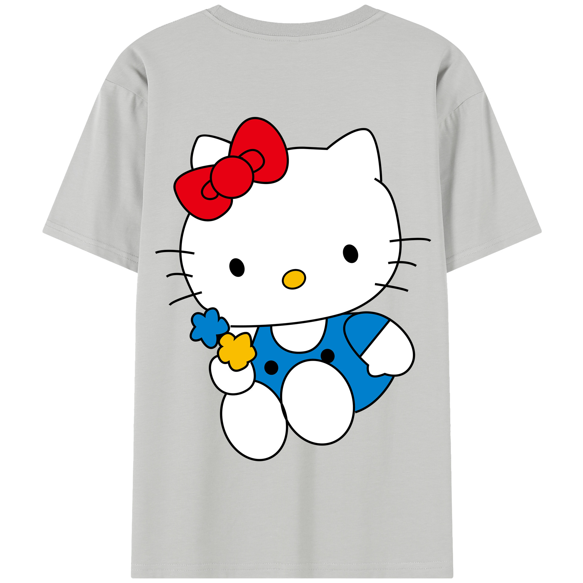 （画像用） Hello Kitty ハローキティ 綿100％半袖Tシャツ（背面プリント）