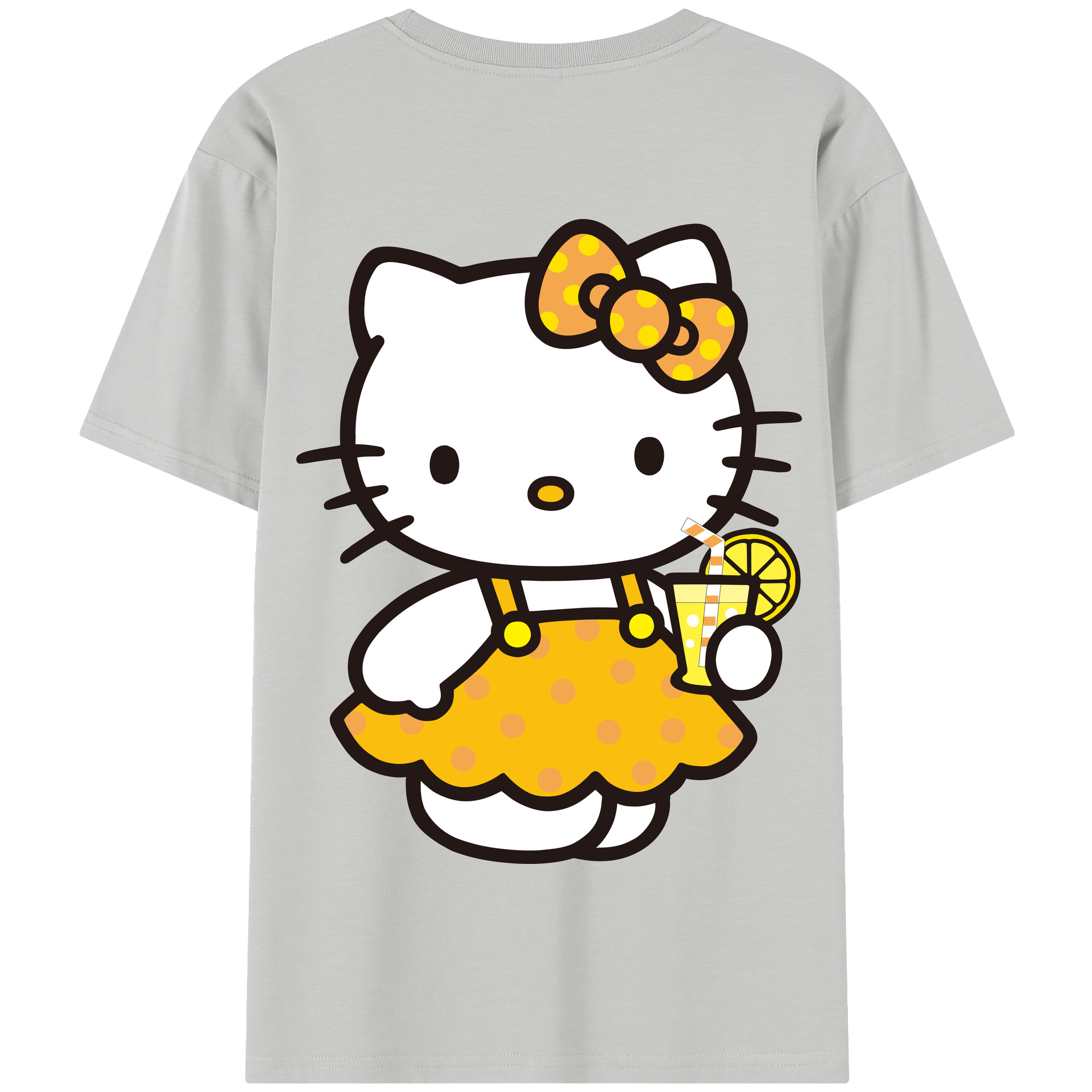 （画像用） Hello Kitty ハローキティ 綿100％半袖Tシャツ（背面プリント）