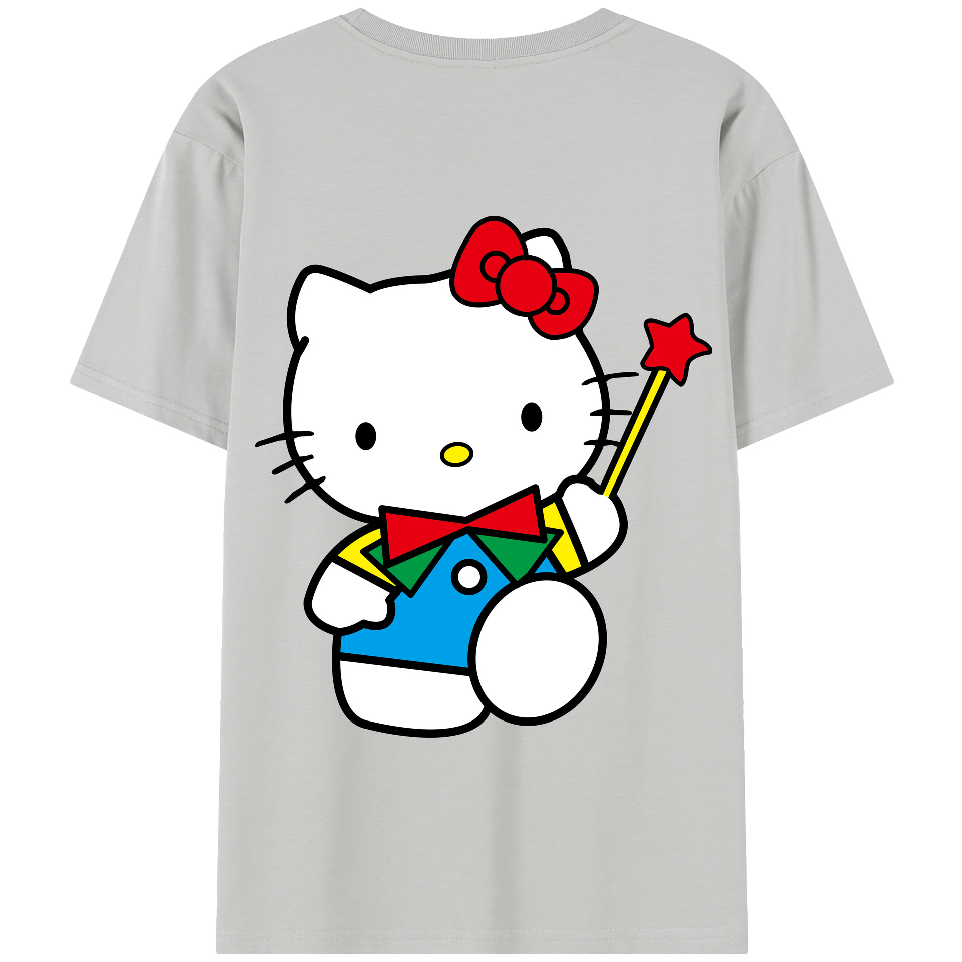 （画像用） Hello Kitty ハローキティ 綿100％半袖Tシャツ（背面プリント）