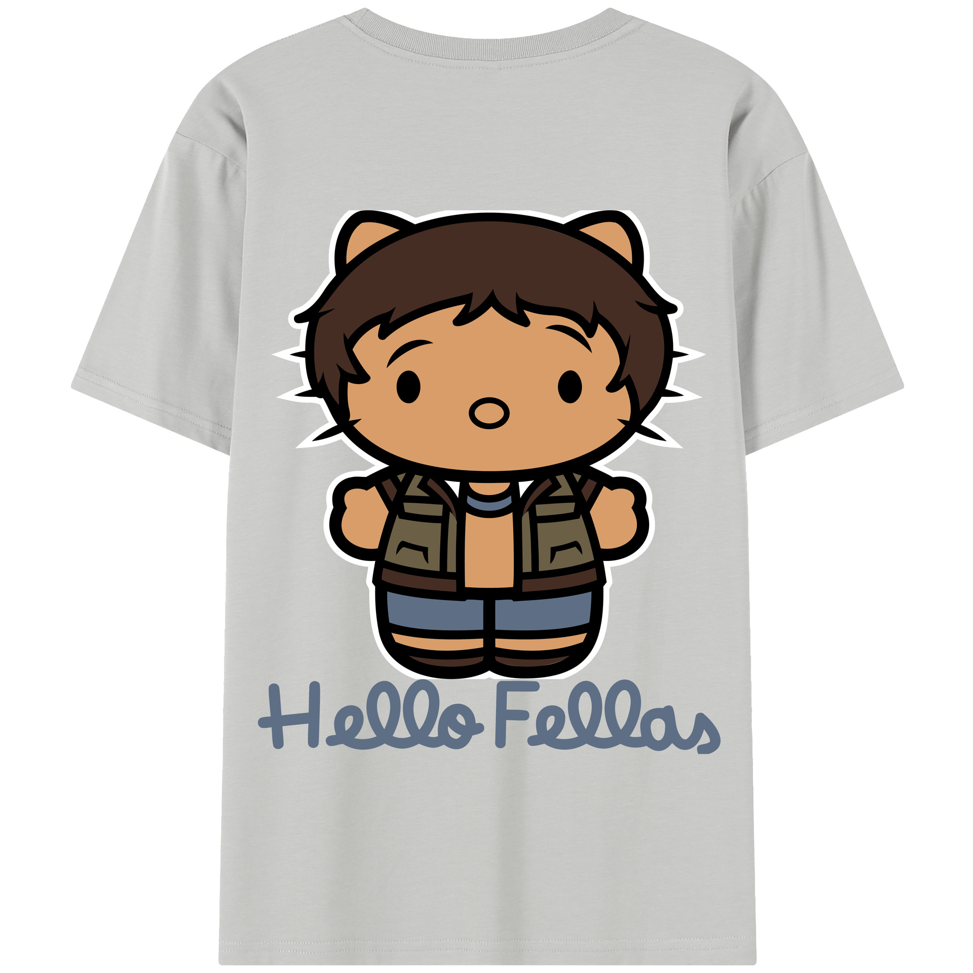 （画像用） Hello Kitty ハローキティ 綿100％半袖Tシャツ（背面プリント）