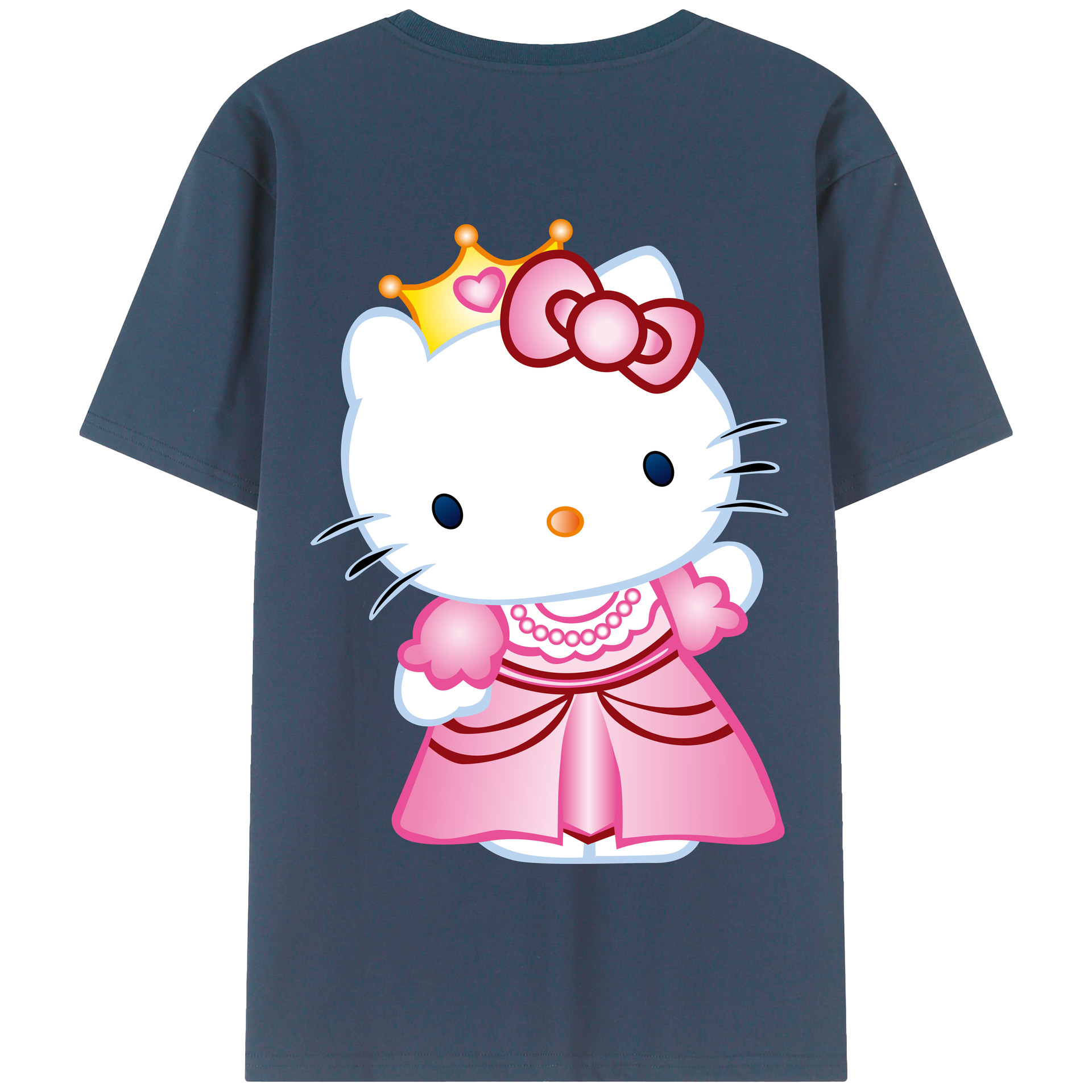 （画像用） Hello Kitty ハローキティ 綿100％半袖Tシャツ（背面プリント）