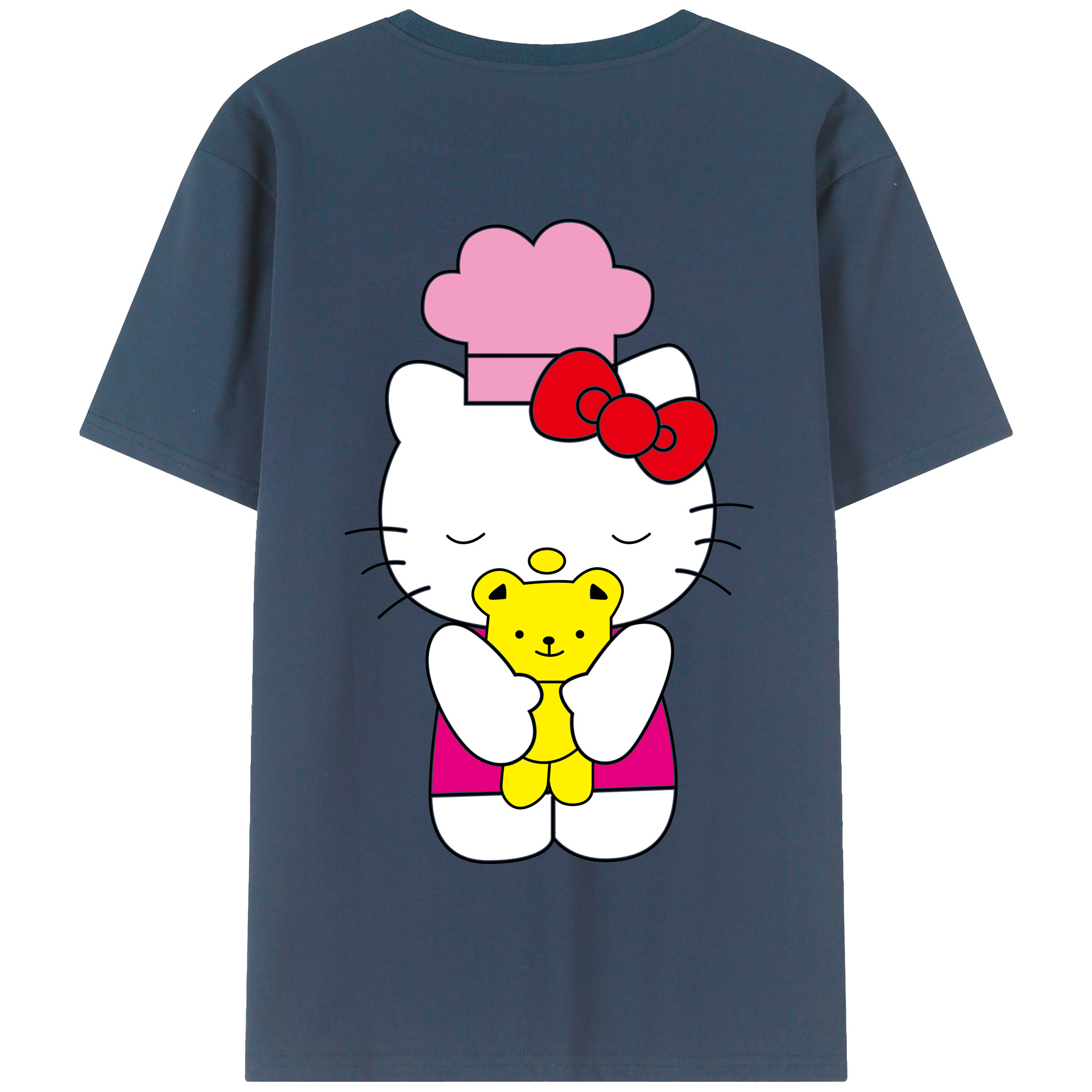 （画像用） Hello Kitty ハローキティ 綿100％半袖Tシャツ（背面プリント）