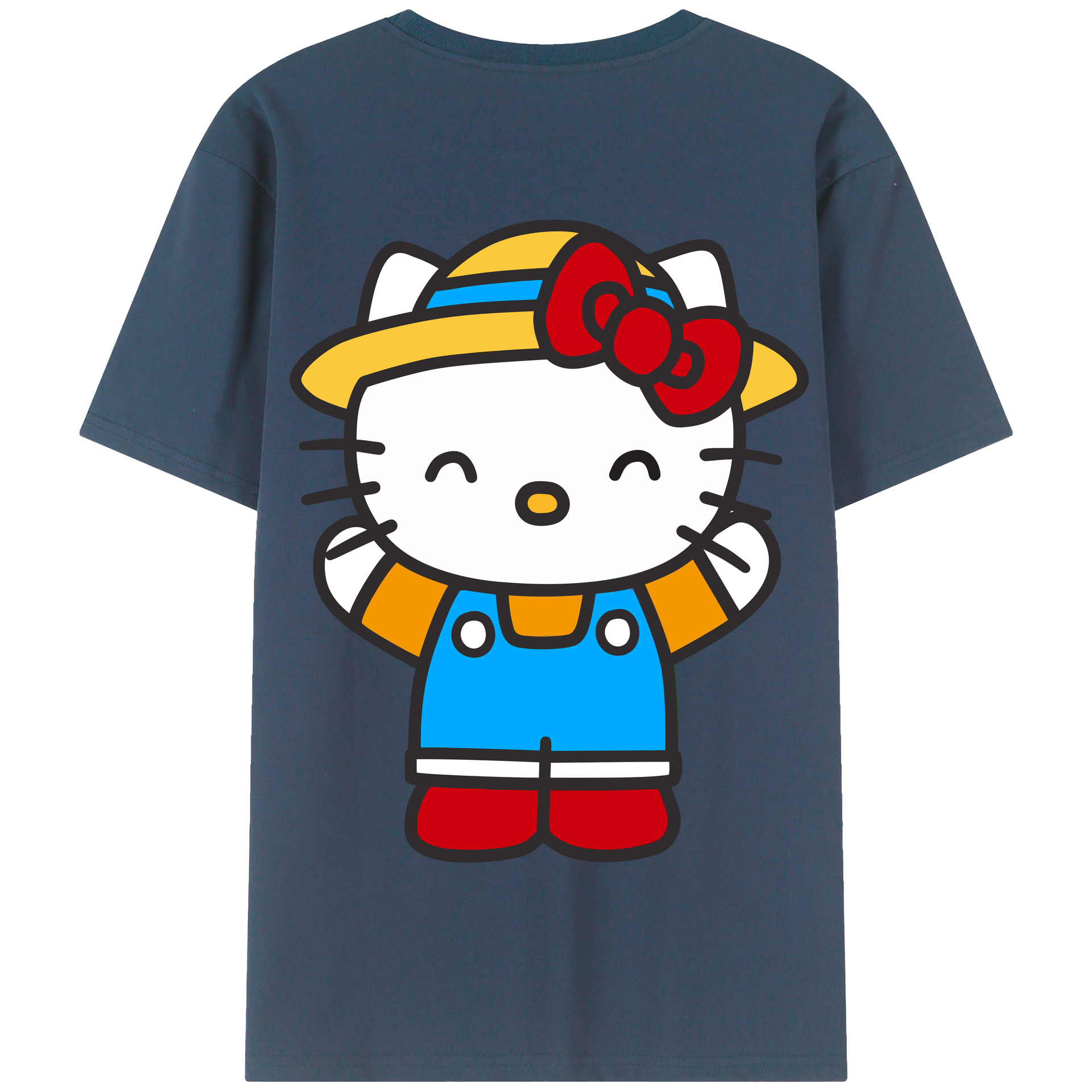 （画像用） Hello Kitty ハローキティ 綿100％半袖Tシャツ（背面プリント）