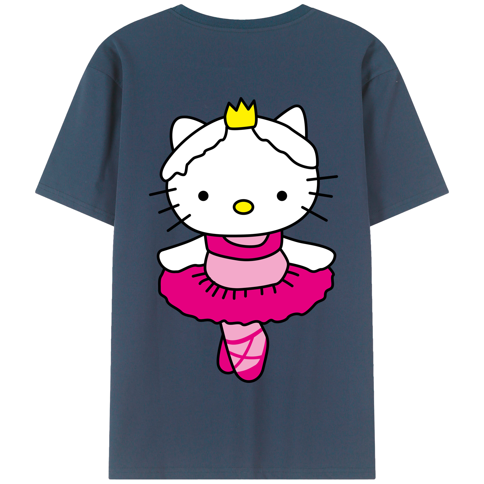 （画像用） Hello Kitty ハローキティ 綿100％半袖Tシャツ（背面プリント）