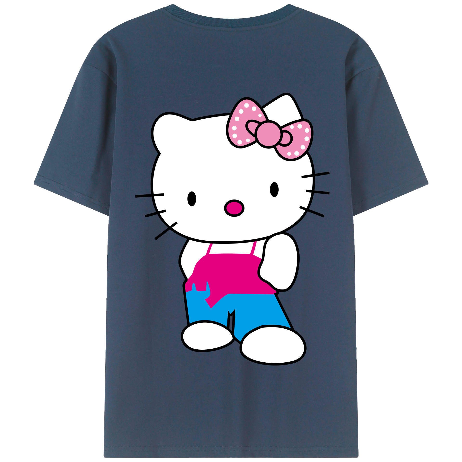 （画像用） Hello Kitty ハローキティ 綿100％半袖Tシャツ（背面プリント）