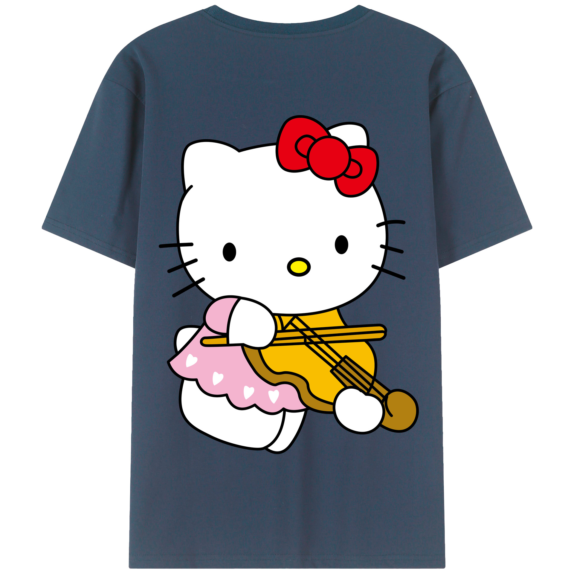 （画像用） Hello Kitty ハローキティ 綿100％半袖Tシャツ（背面プリント）