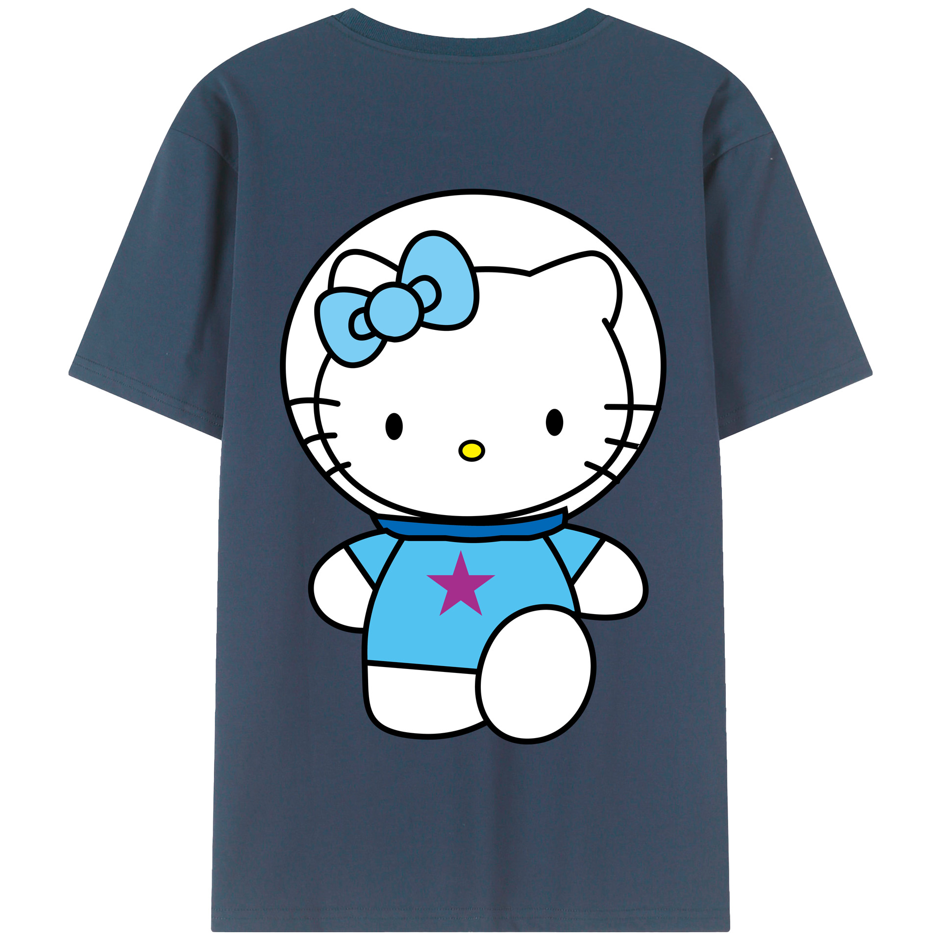 （画像用） Hello Kitty ハローキティ 綿100％半袖Tシャツ（背面プリント）