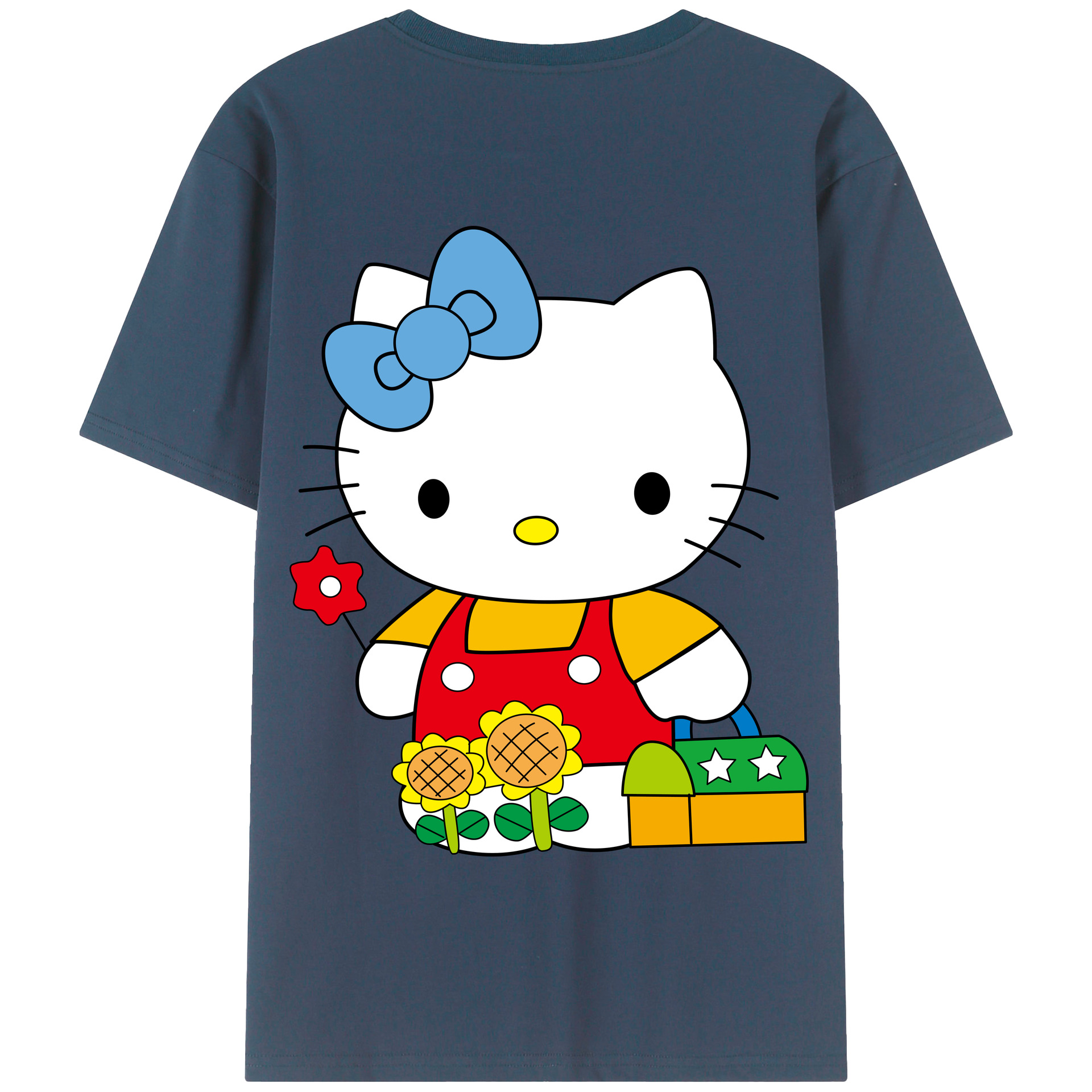 （画像用） Hello Kitty ハローキティ 綿100％半袖Tシャツ（背面プリント）