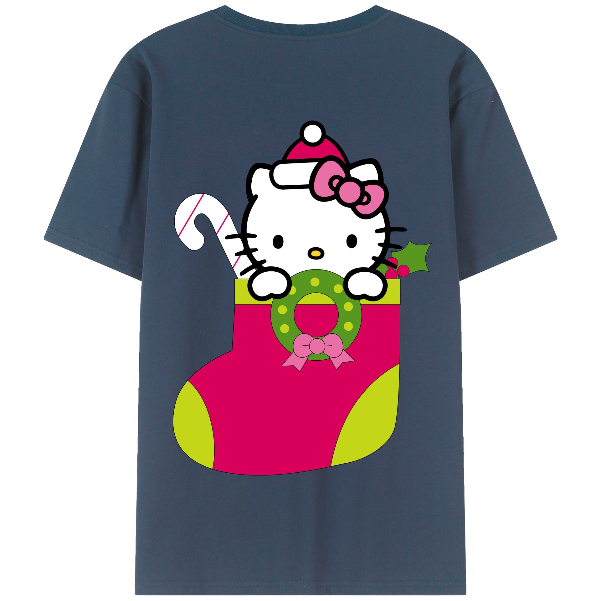（画像用） Hello Kitty ハローキティ 綿100％半袖Tシャツ（背面プリント）