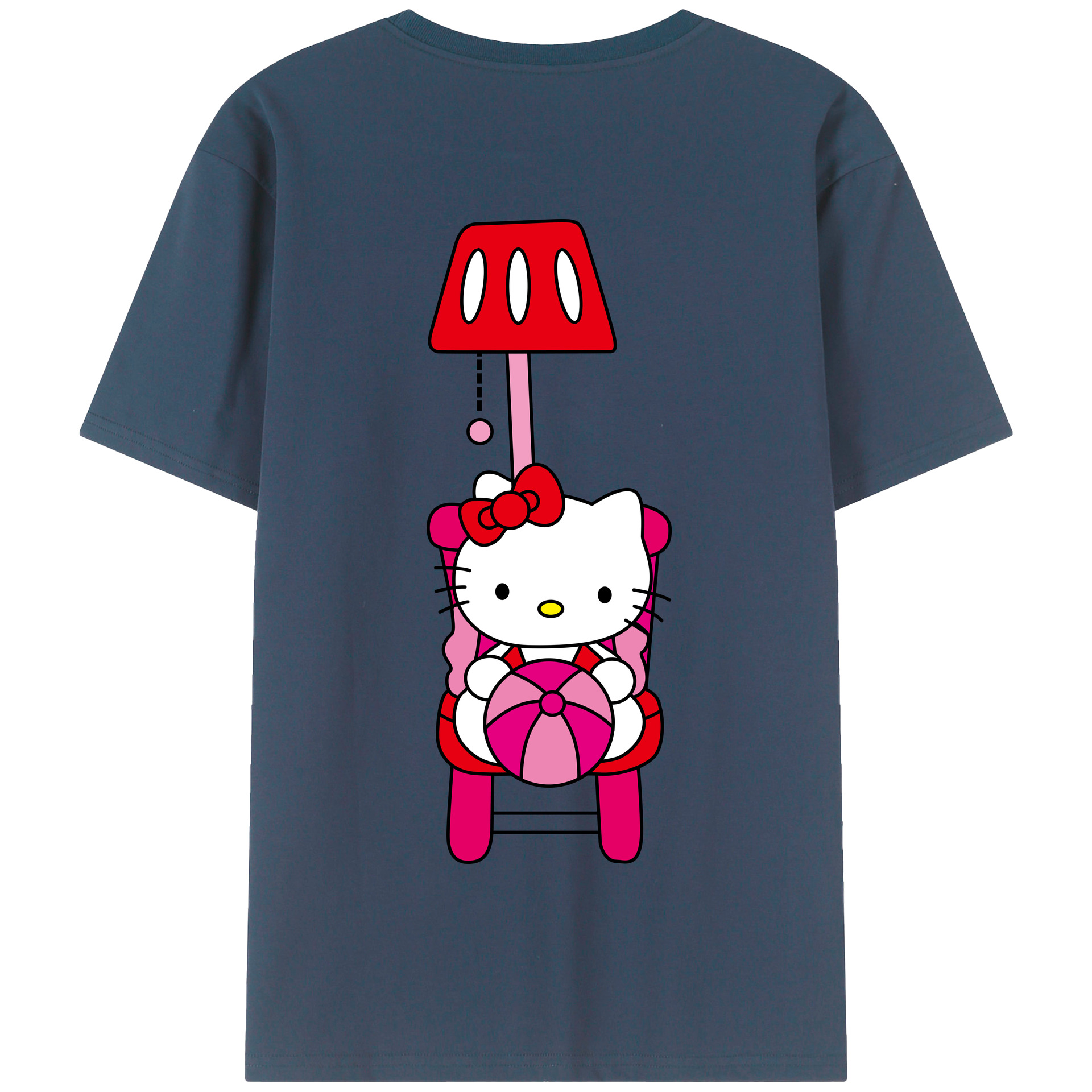 （画像用） Hello Kitty ハローキティ 綿100％半袖Tシャツ（背面プリント）