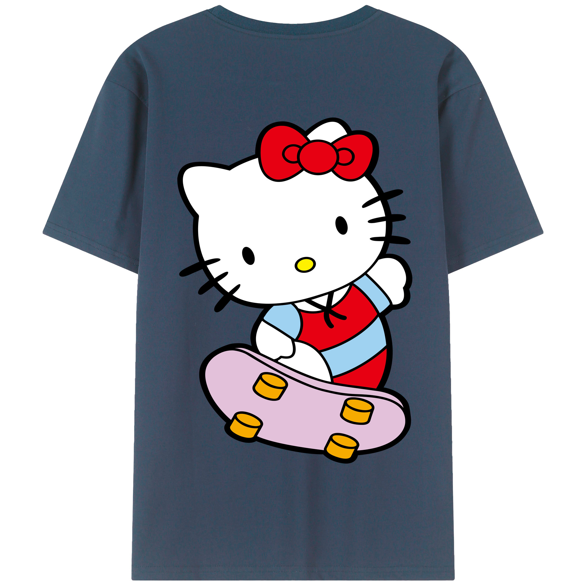 （画像用） Hello Kitty ハローキティ 綿100％半袖Tシャツ（背面プリント）
