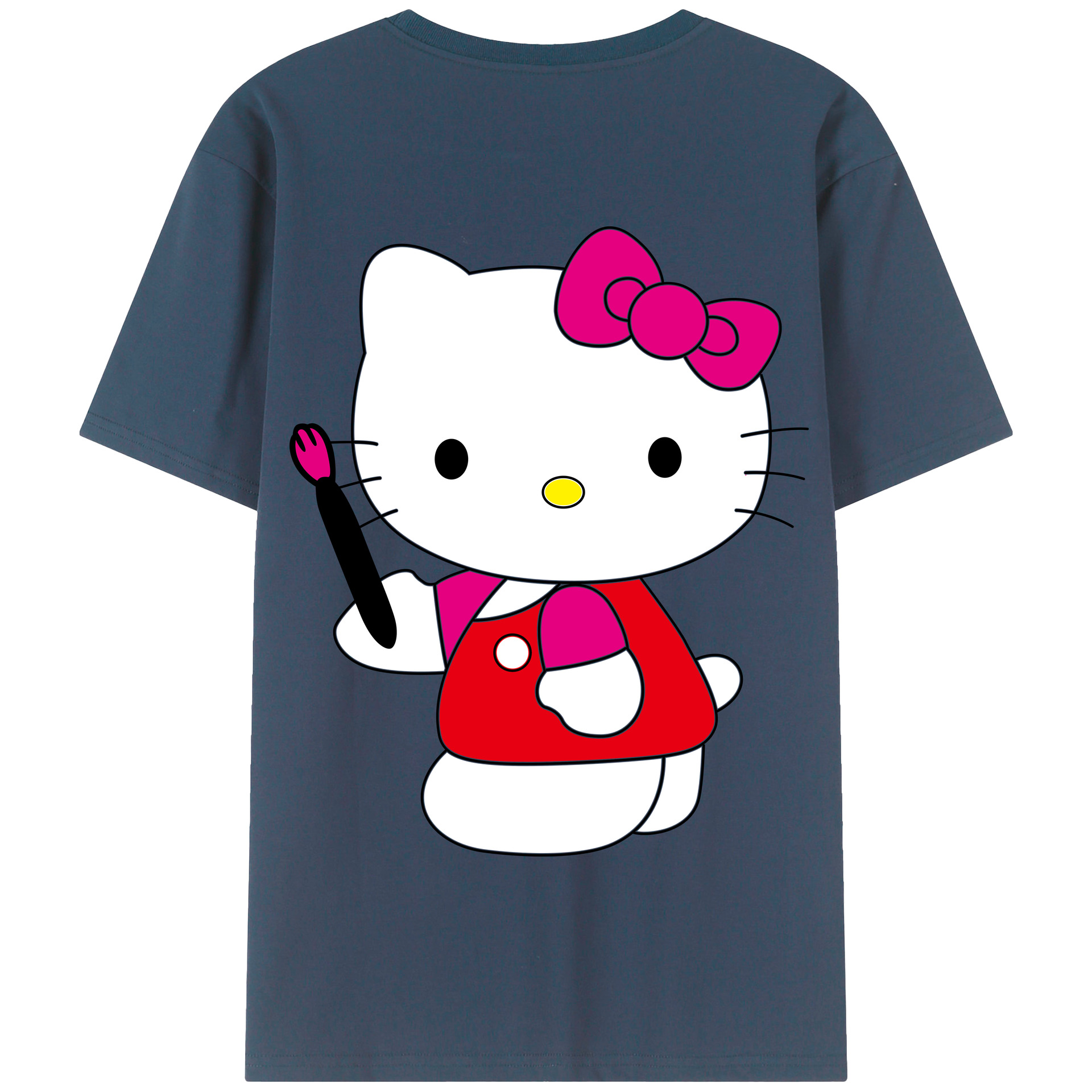 （画像用） Hello Kitty ハローキティ 綿100％半袖Tシャツ（背面プリント）