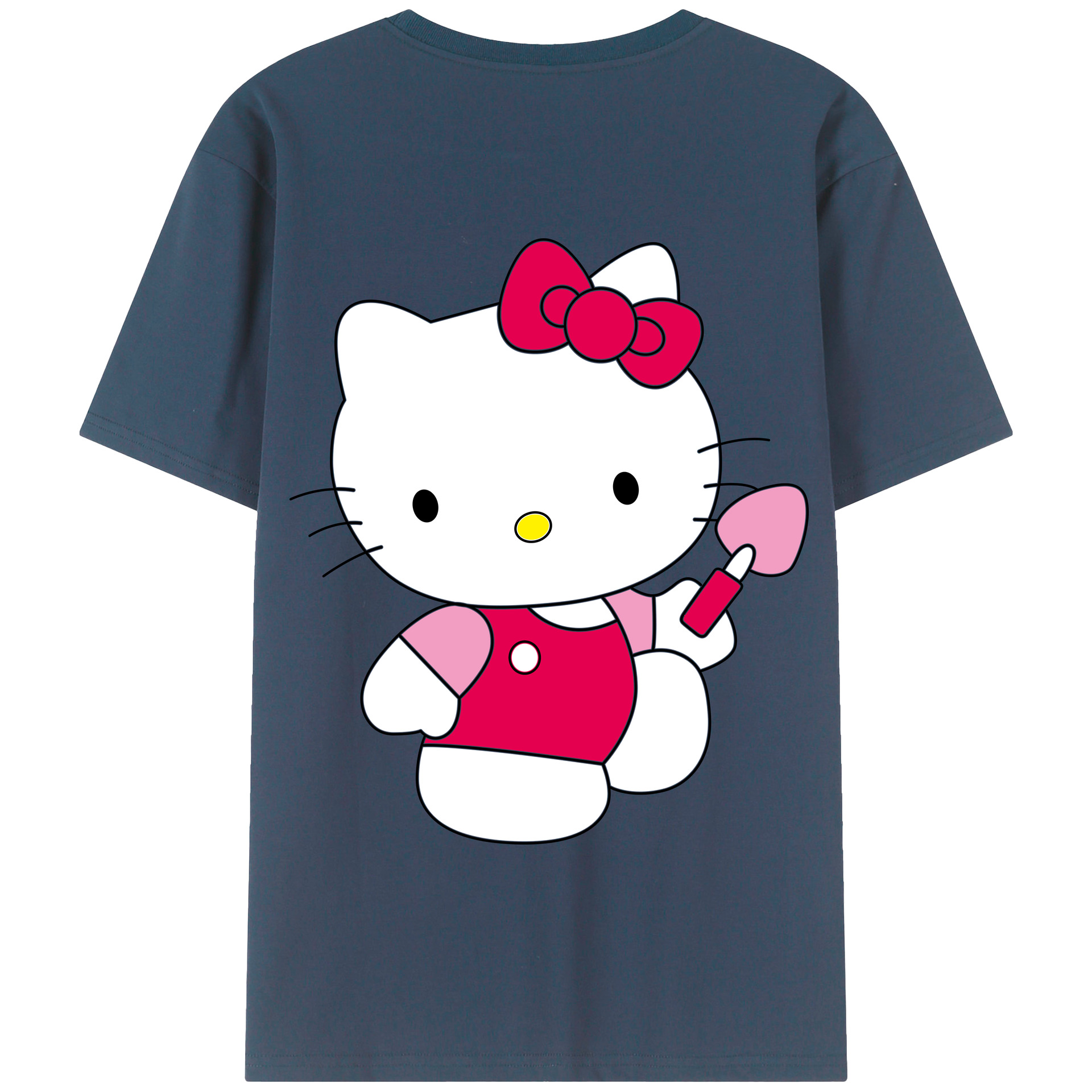 （画像用） Hello Kitty ハローキティ 綿100％半袖Tシャツ（背面プリント）