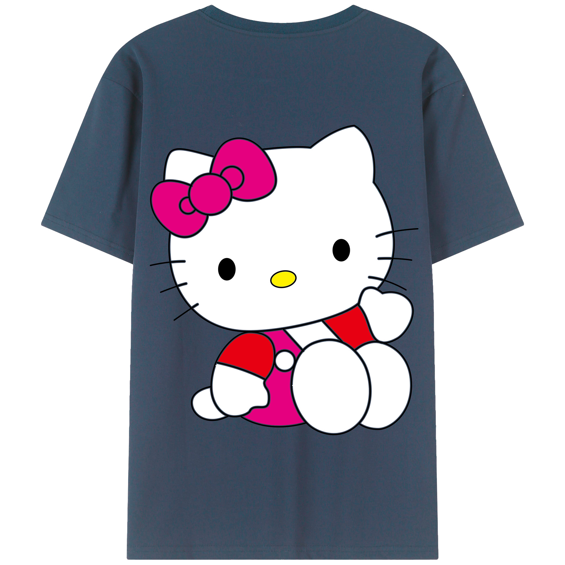 （画像用） Hello Kitty ハローキティ 綿100％半袖Tシャツ（背面プリント）