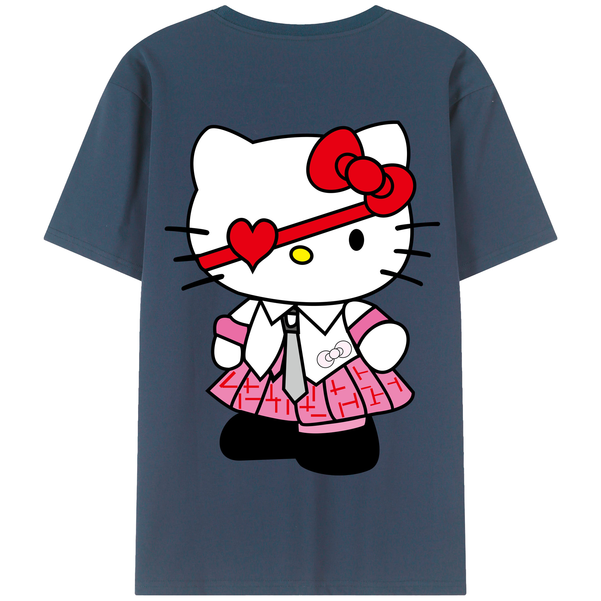 （画像用） Hello Kitty ハローキティ 綿100％半袖Tシャツ（背面プリント）