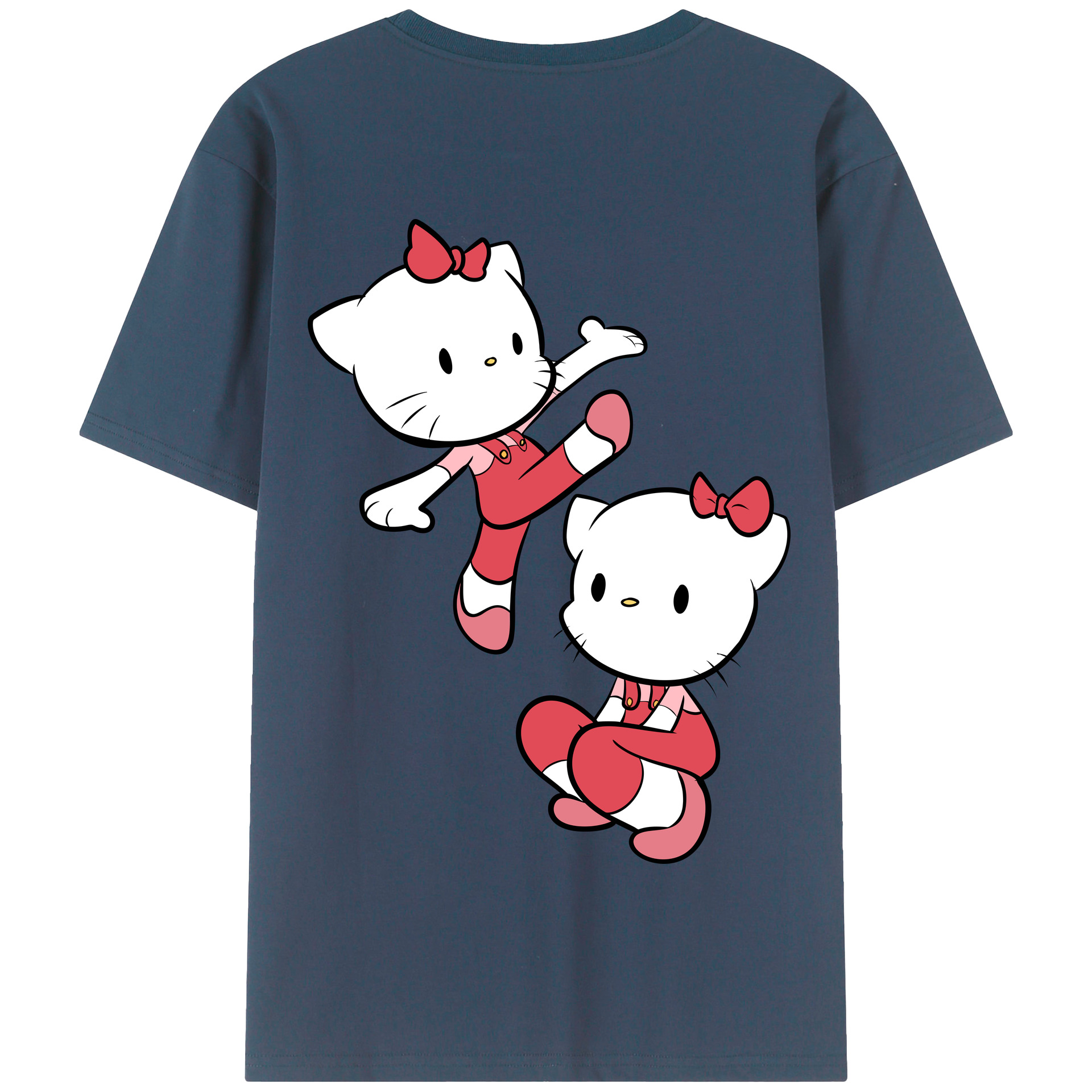 （画像用） Hello Kitty ハローキティ 綿100％半袖Tシャツ（背面プリント）