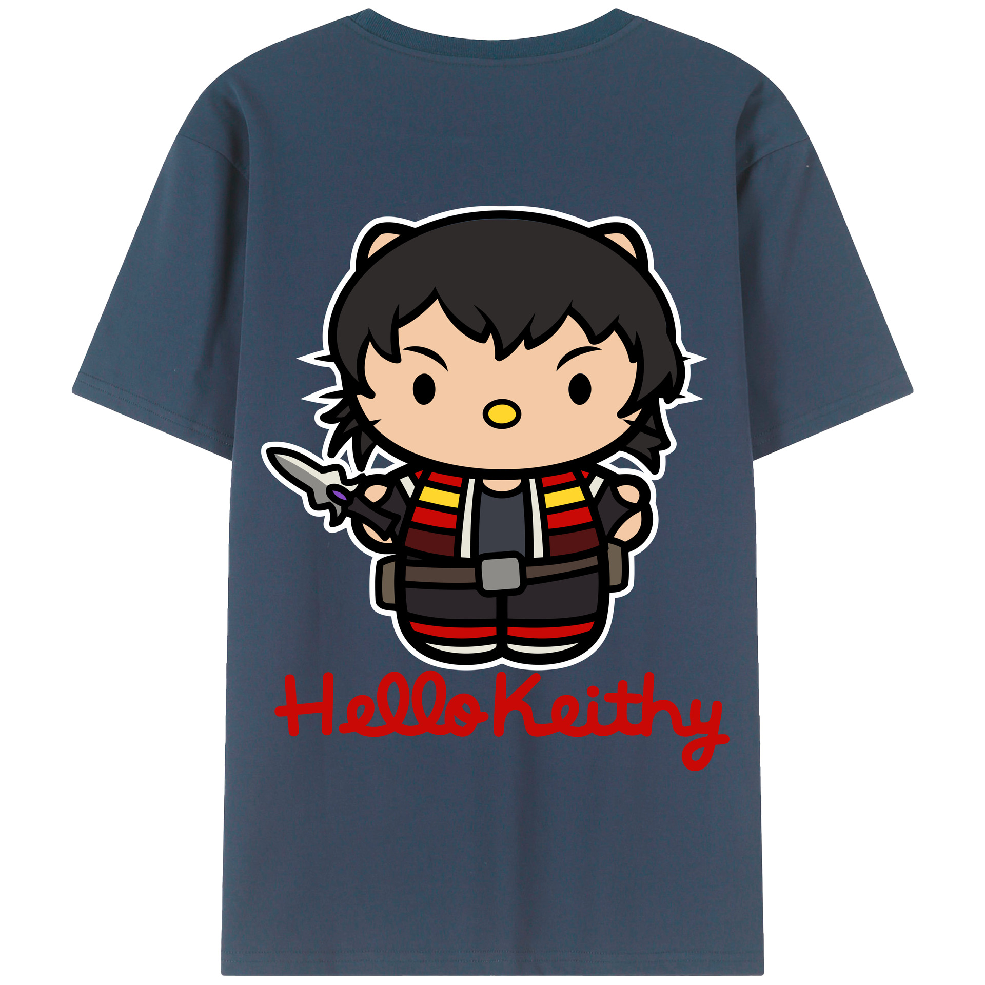 （画像用） Hello Kitty ハローキティ 綿100％半袖Tシャツ（背面プリント）