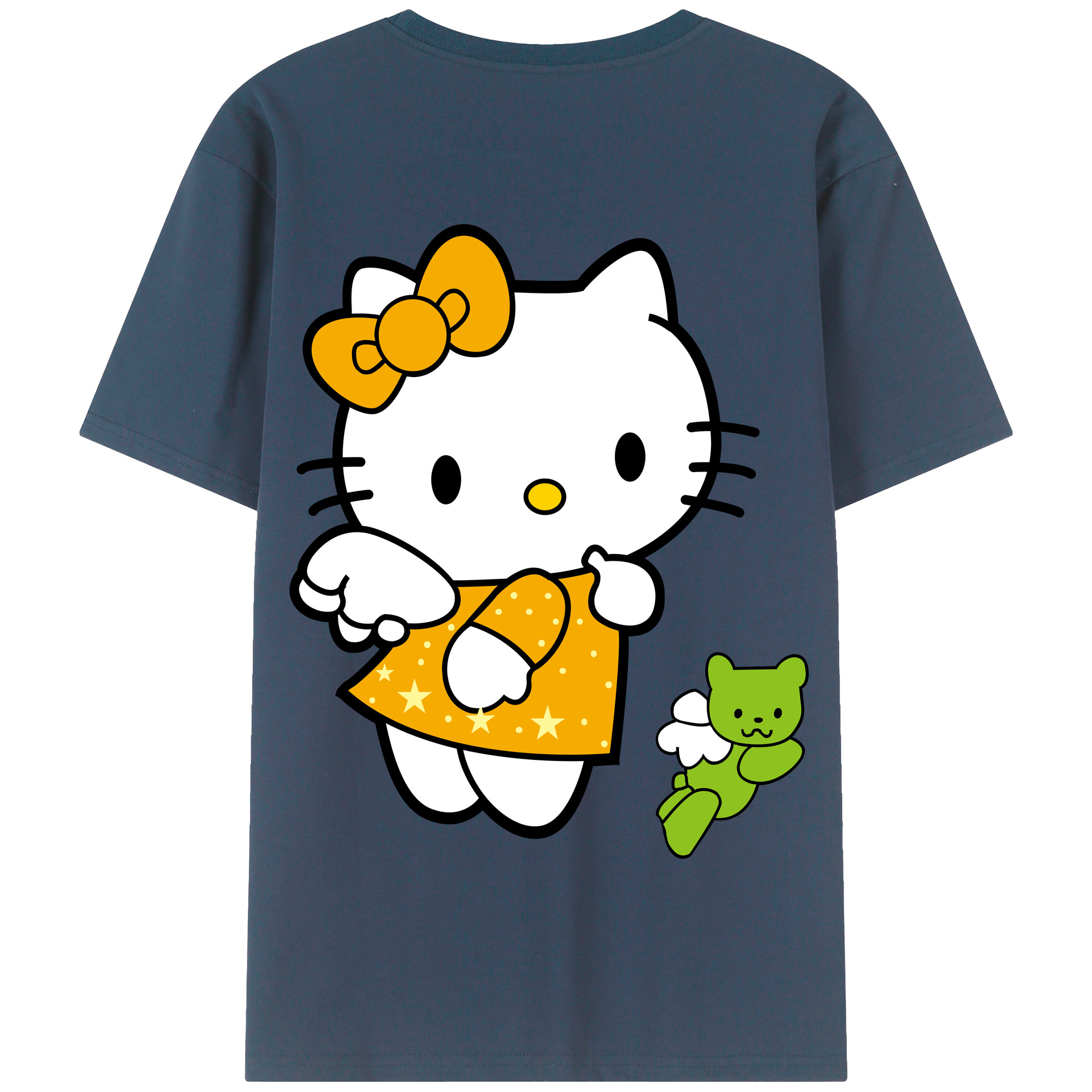（画像用） Hello Kitty ハローキティ 綿100％半袖Tシャツ（背面プリント）